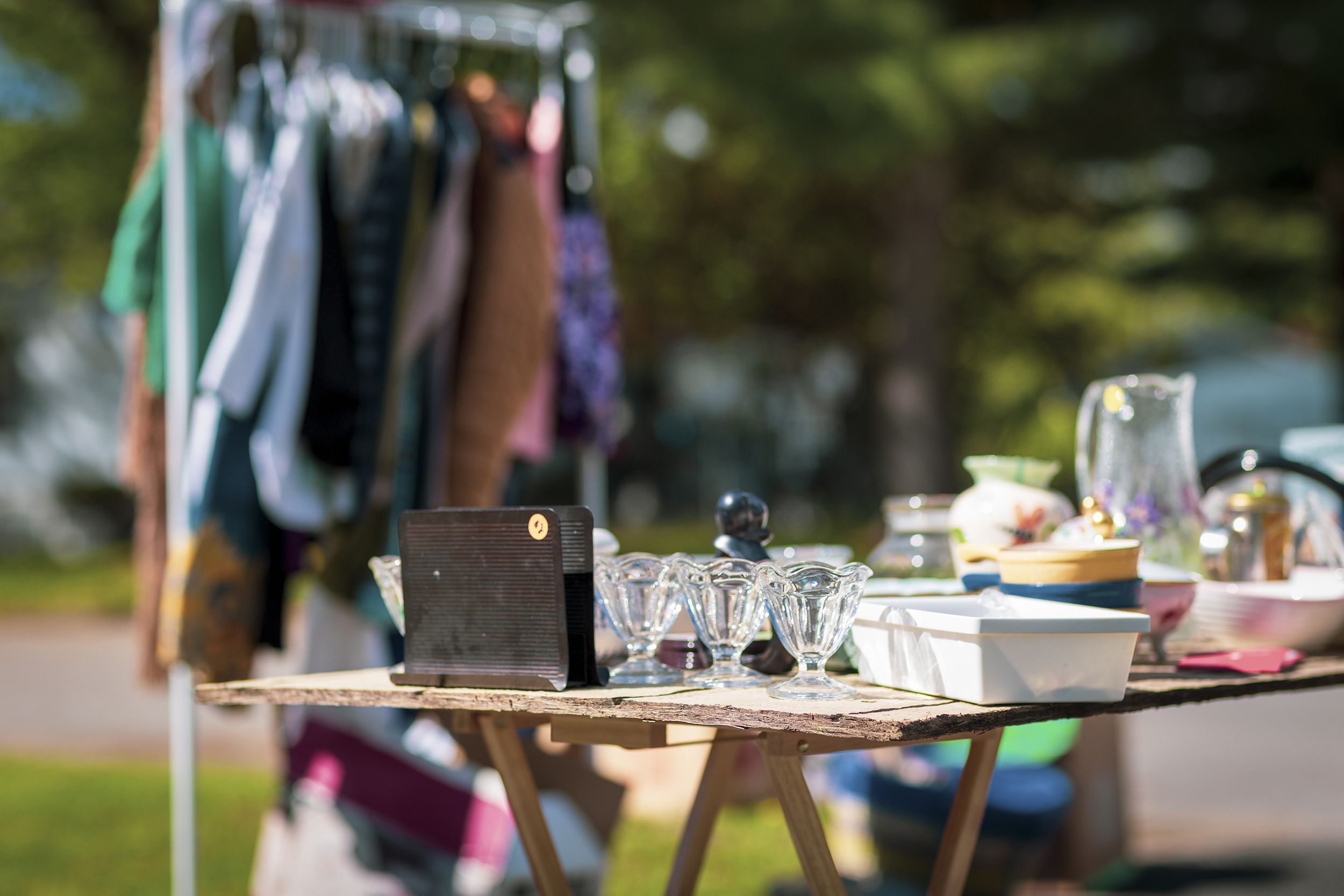 stuff for sale at garage sale