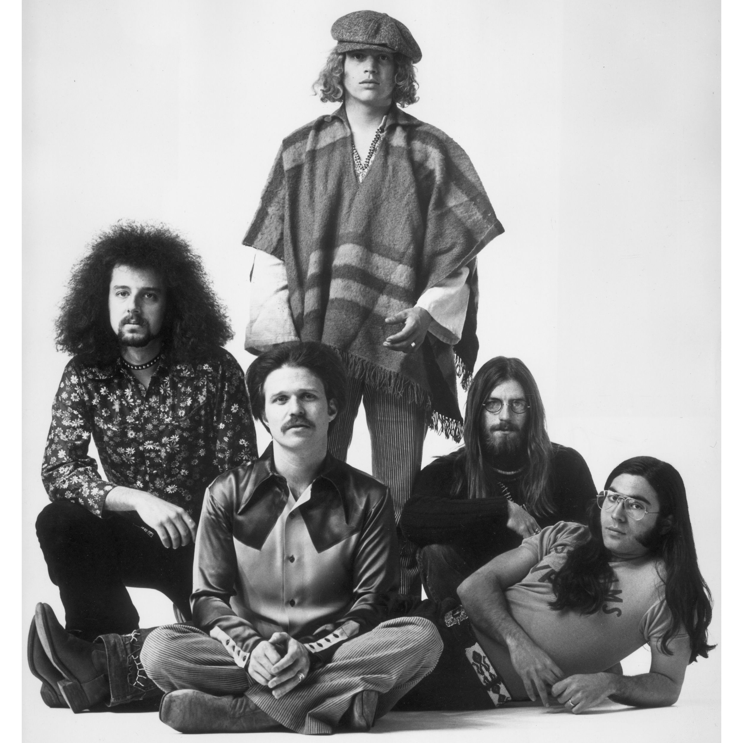 circa 1968: Group studio portrait of American rock band Country Joe and the Fish