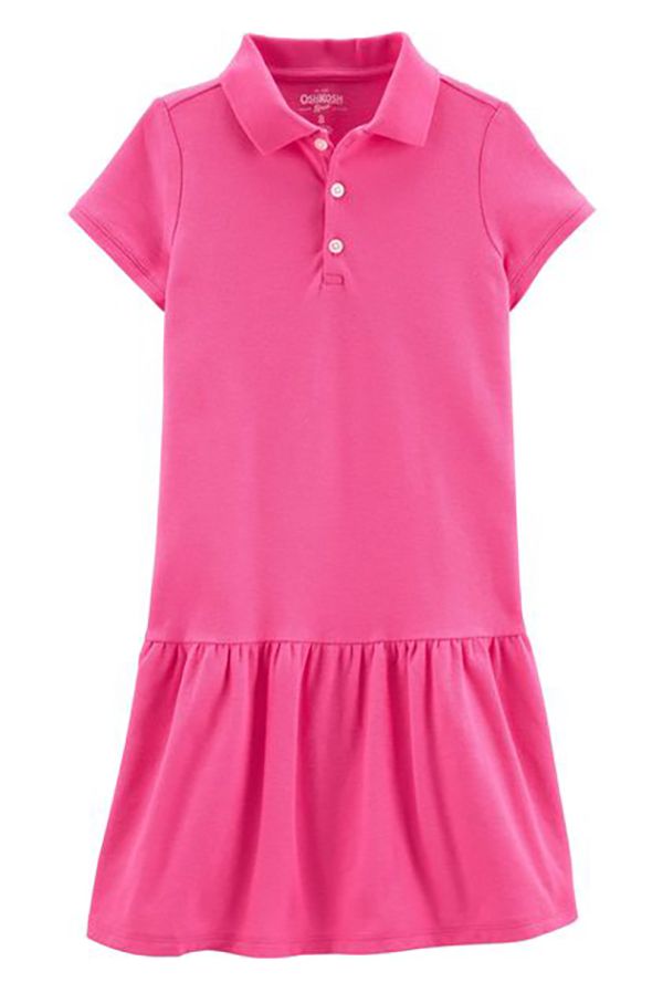 pink pique uniform dress