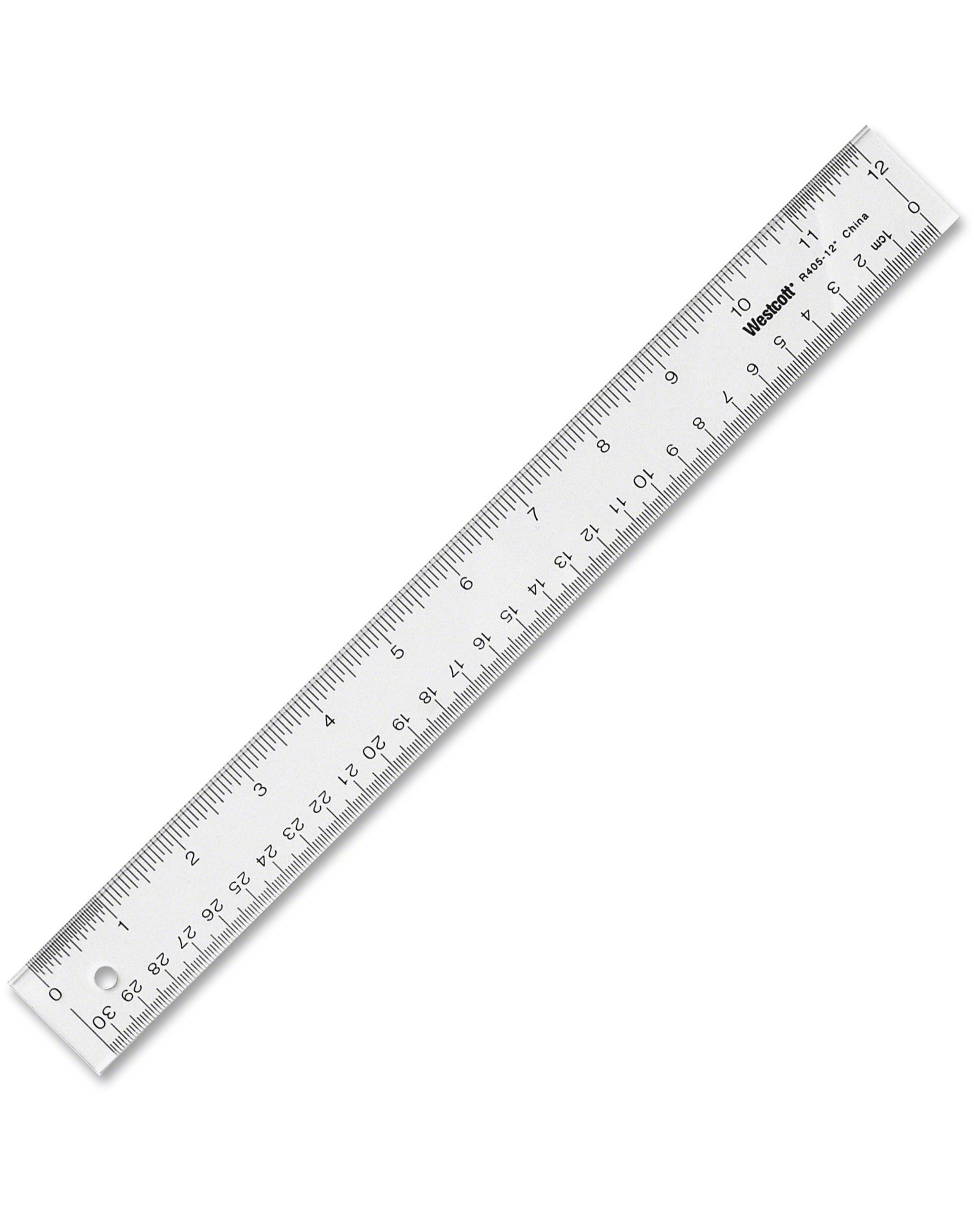 westcott see through acrylic ruler, 12-inch