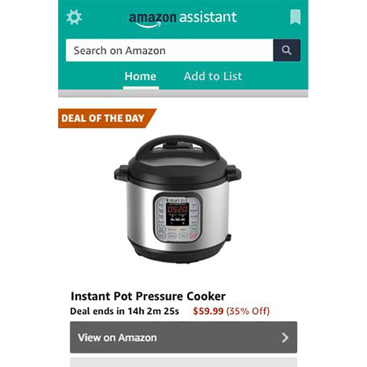 Amazon Assistant alert feature