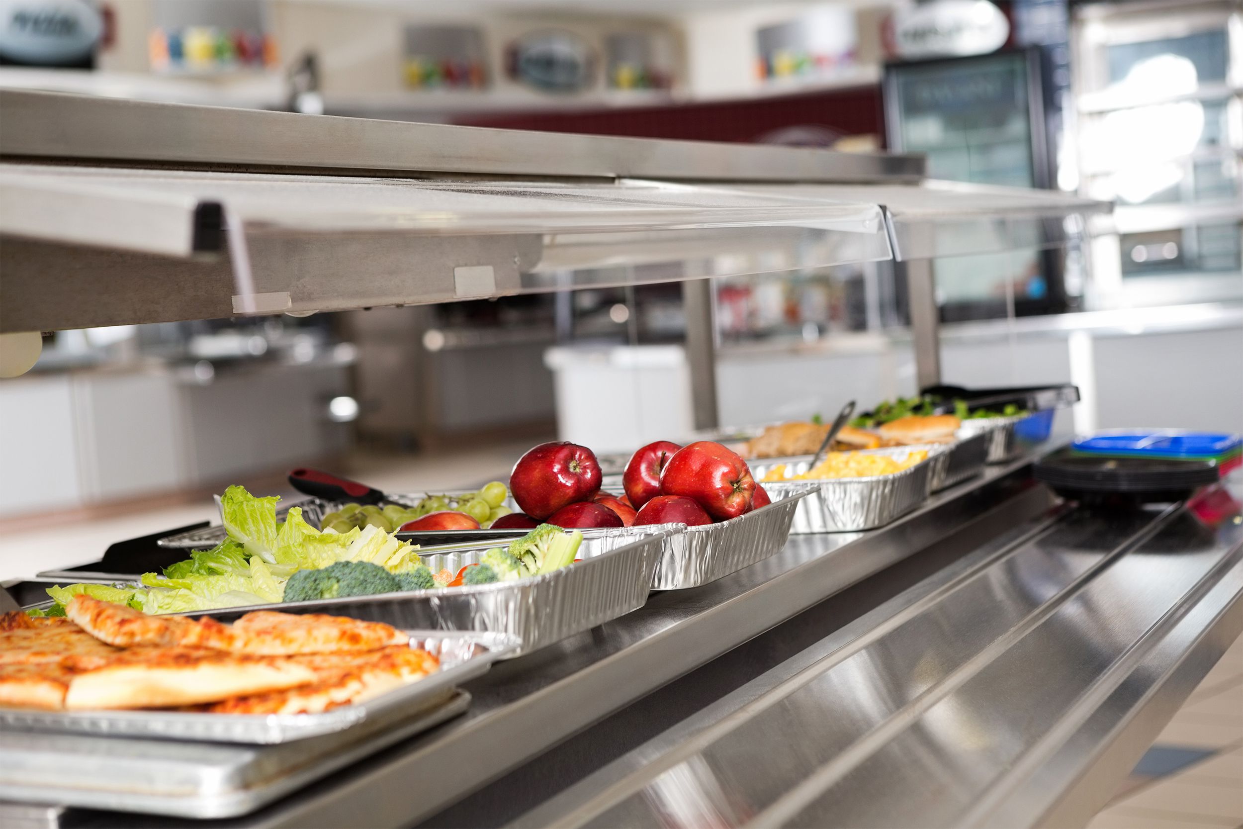 School cafeteria lunch