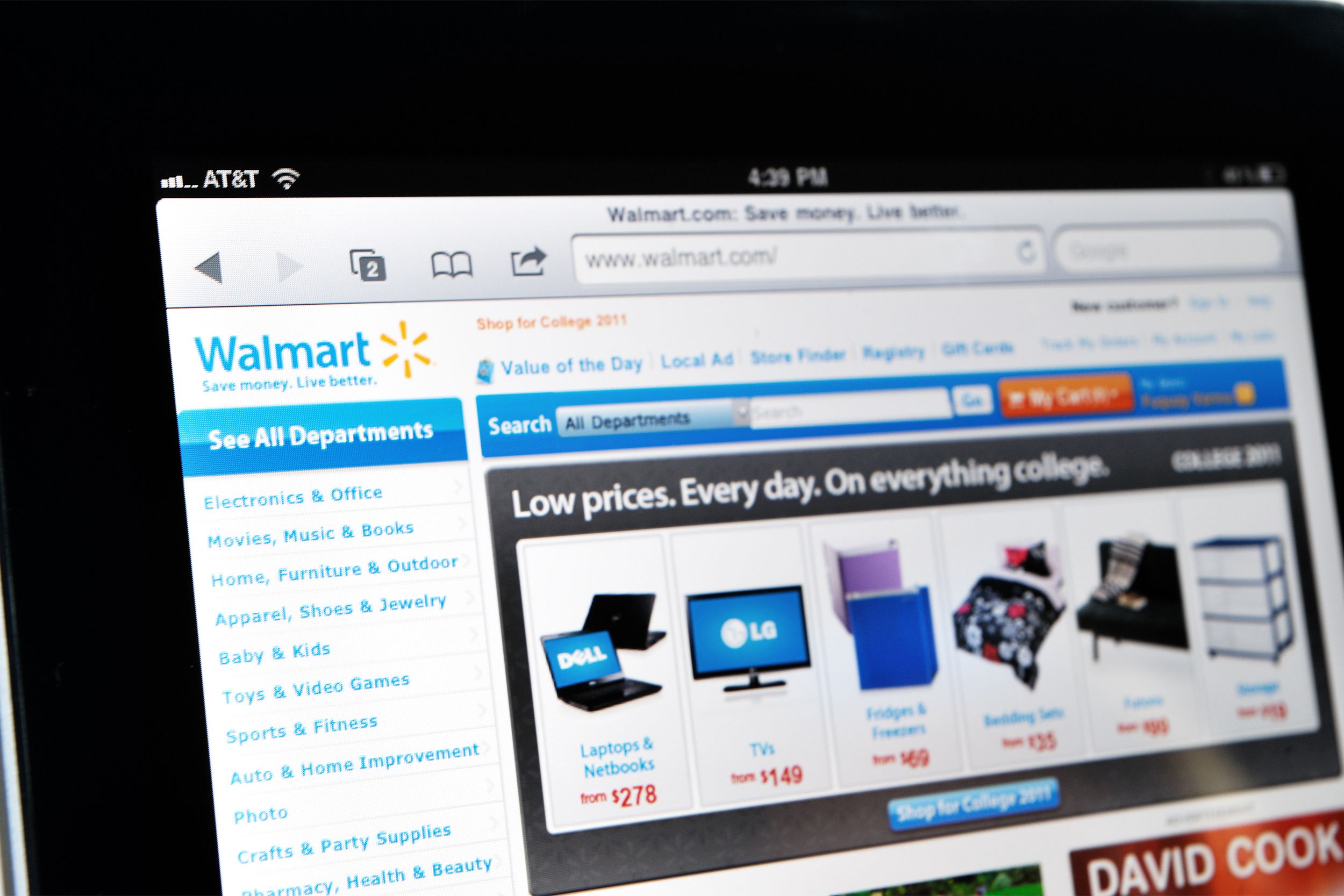 Walmart website