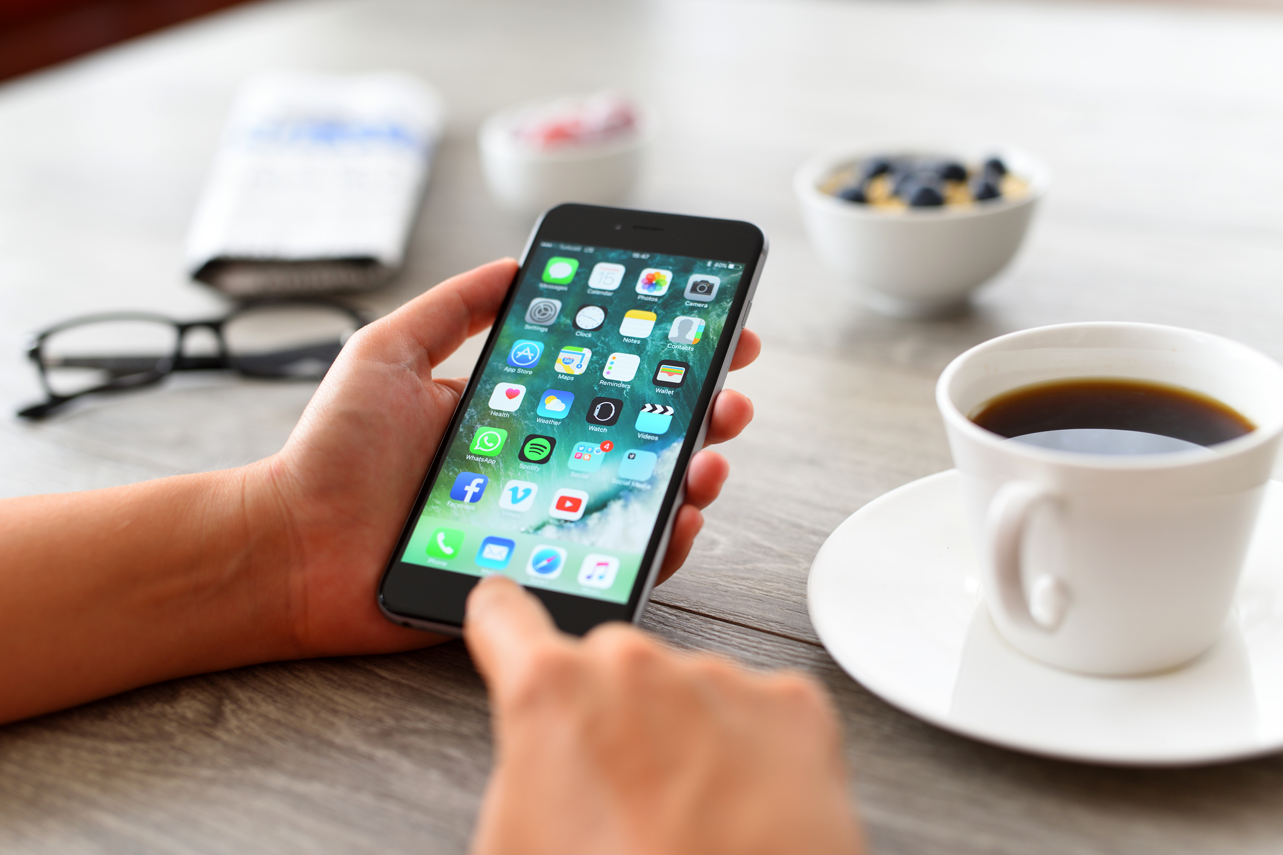 Mobile phone with apps