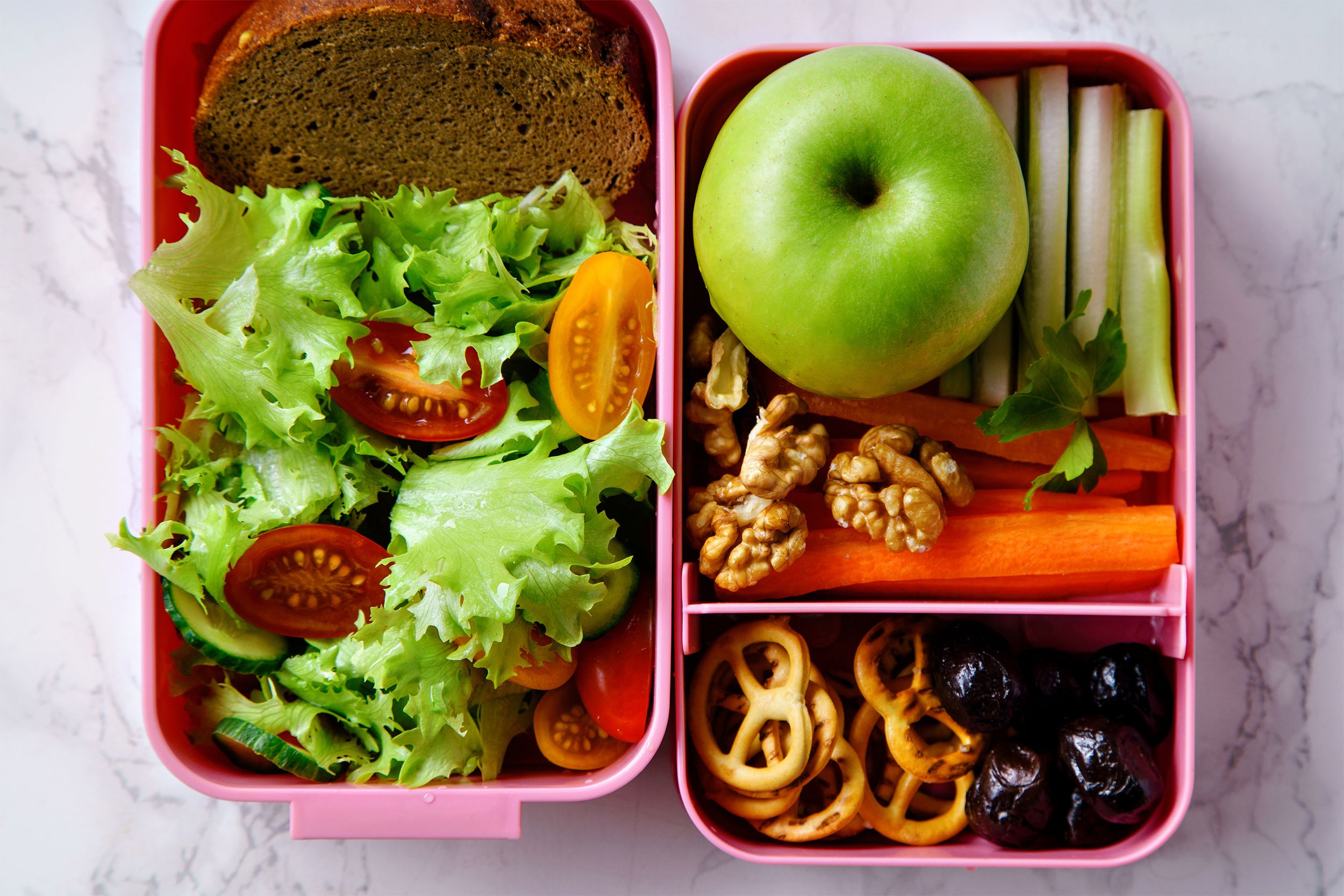 School lunch in reusable box