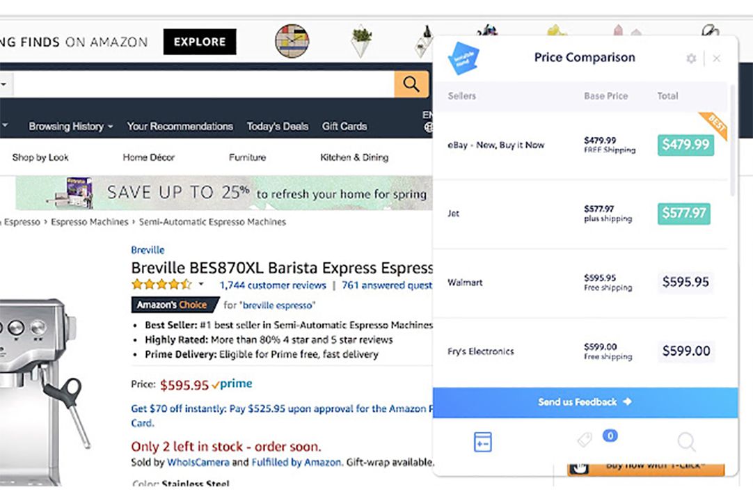 Invisible Hand price tracker