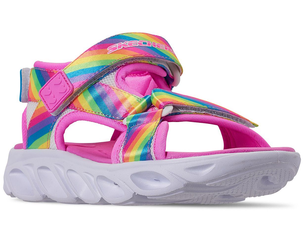 Skechers Little Girls' Hypno-Splash — Rainbow Lights Light-Up Athletic Sandals