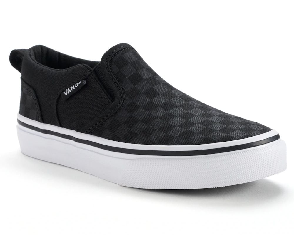 Vans Asher Boys Checkered Skate Shoes