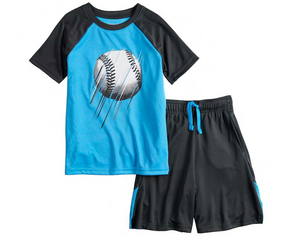 baseball t-shirt & shorts set
