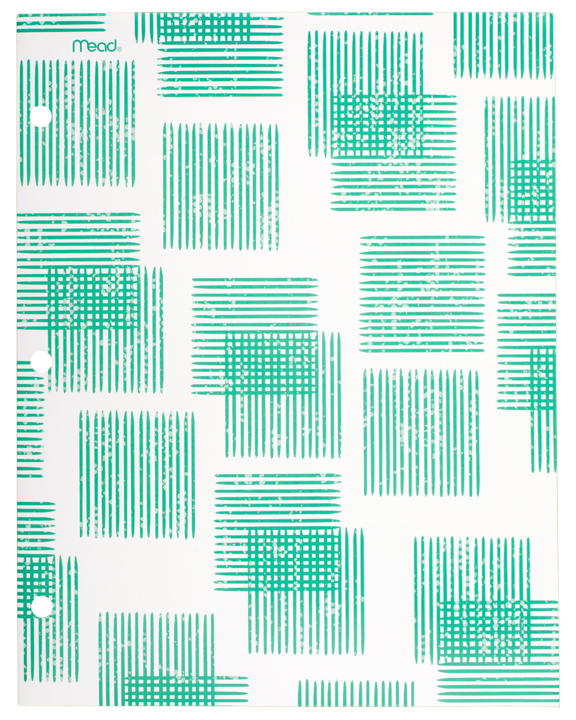 green patterned mead fashion paper folder
