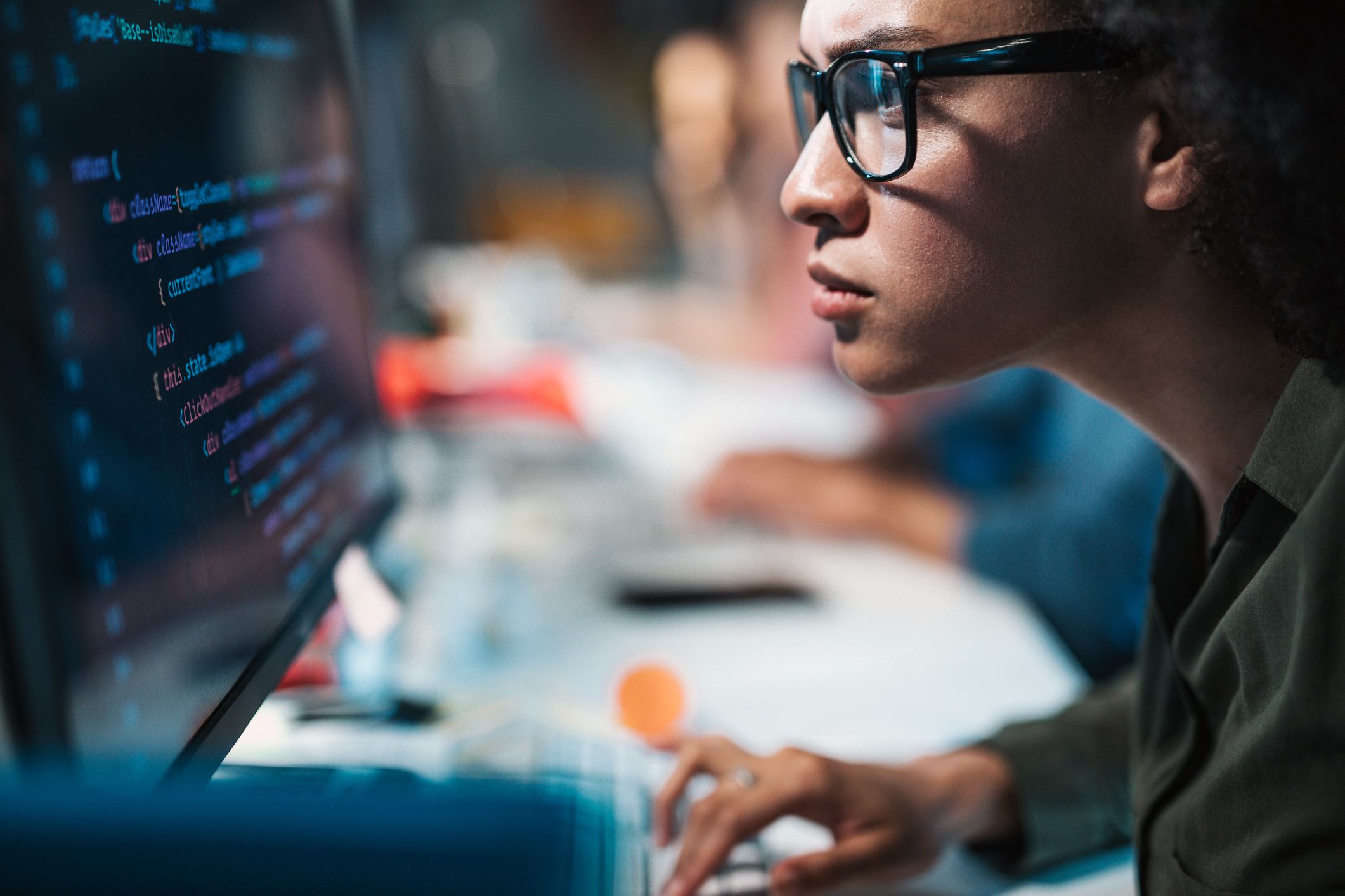 computer scientist analyzing code