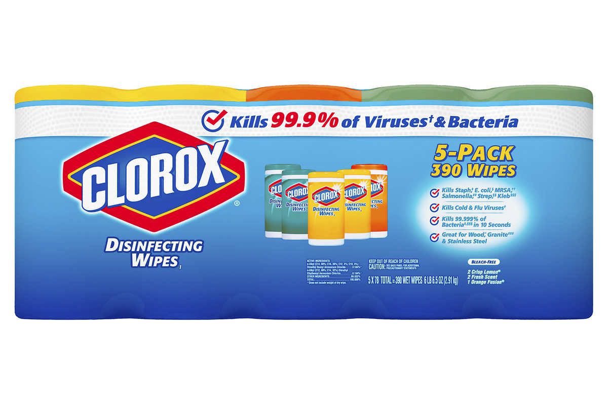 clorox disinfectant wipes, 5 ct.