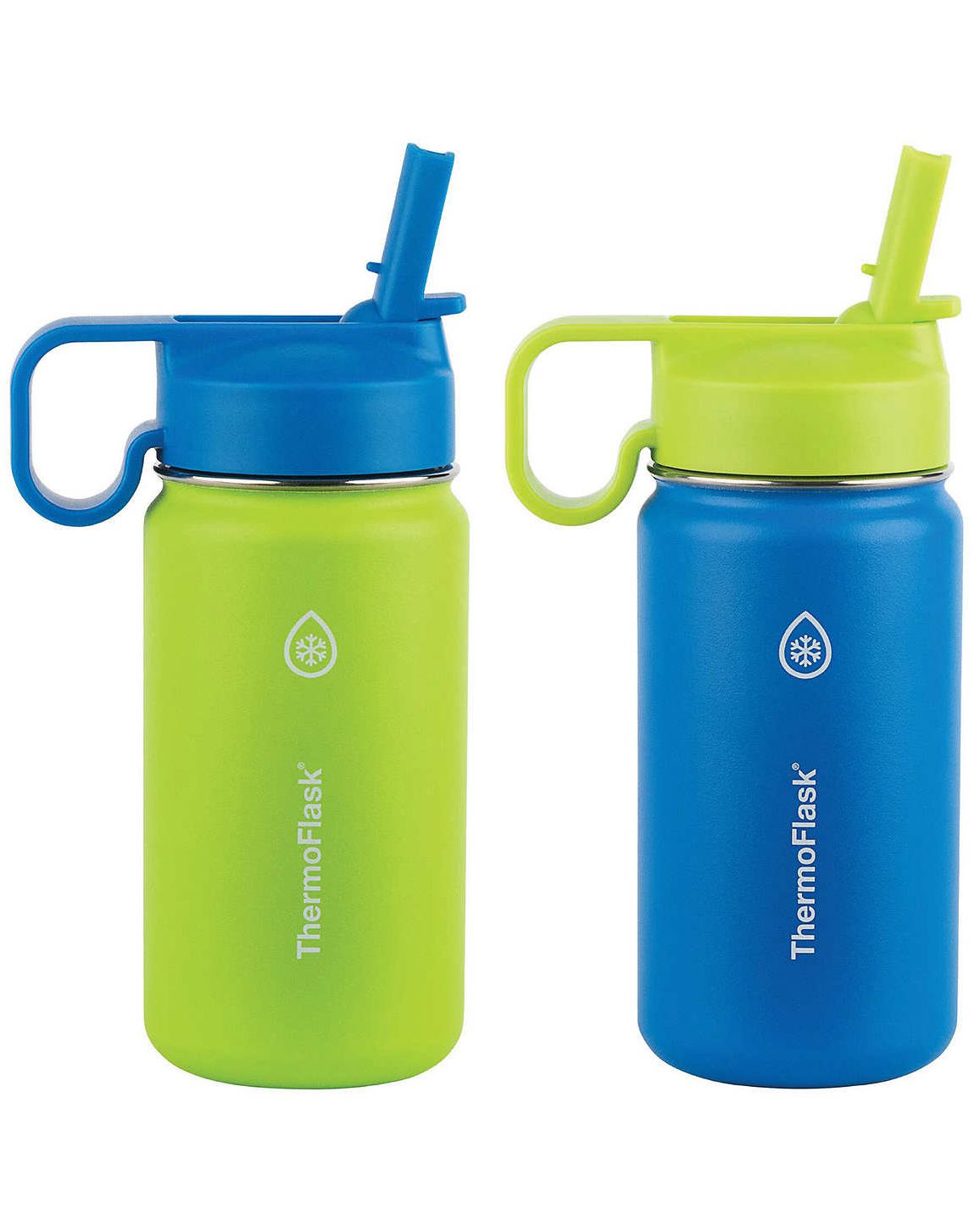 thermoflask kids stainless steel water bottles, 2 ct.