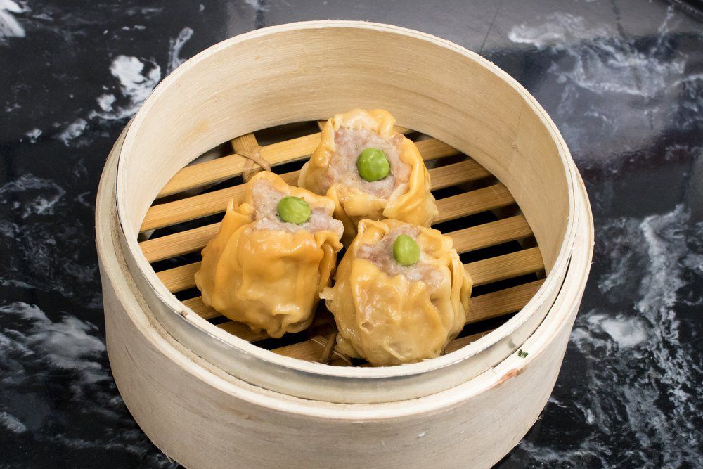 bao buns in box on countertop