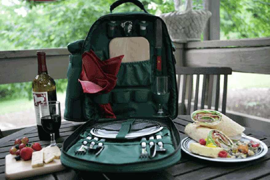Annville gourmet picnic backpack with cutlery