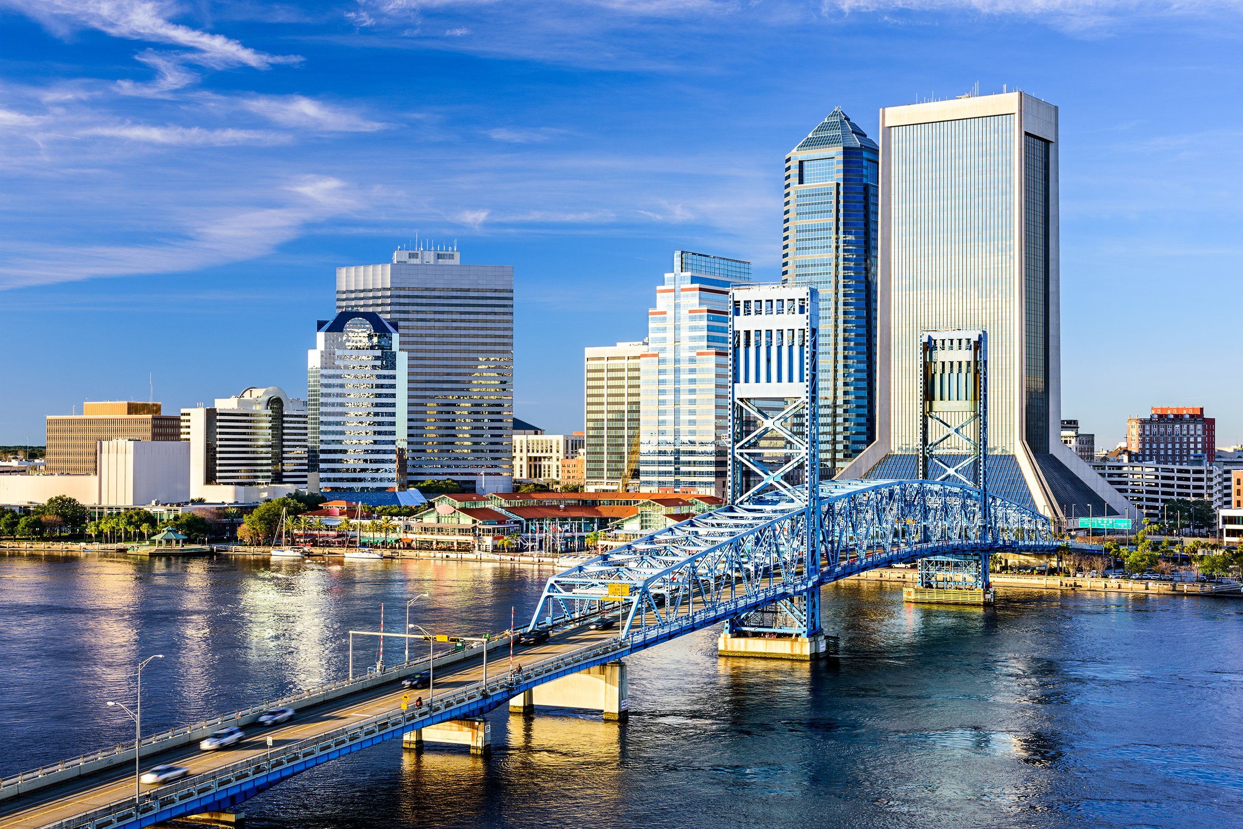 downtown skyline in Jacksonville, Florida