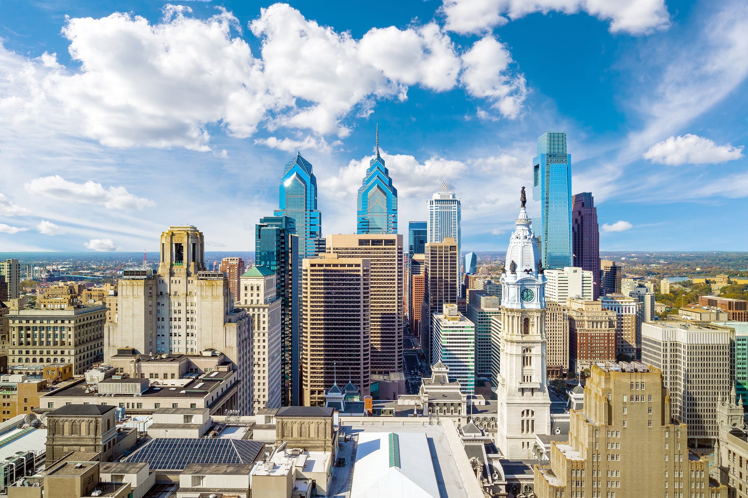 downtown skyline of Philadelphia