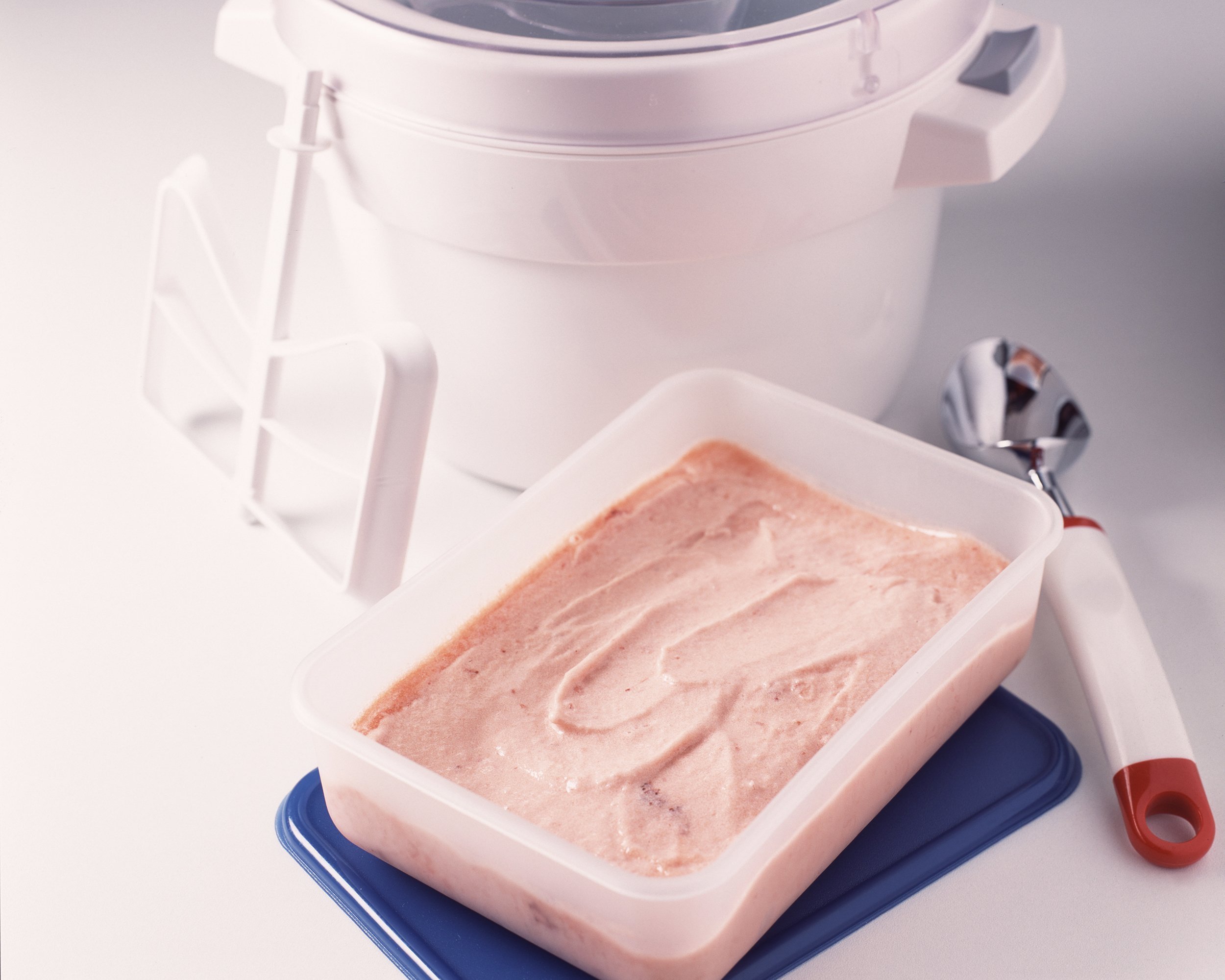 homemade ice cream made in an ice cream maker