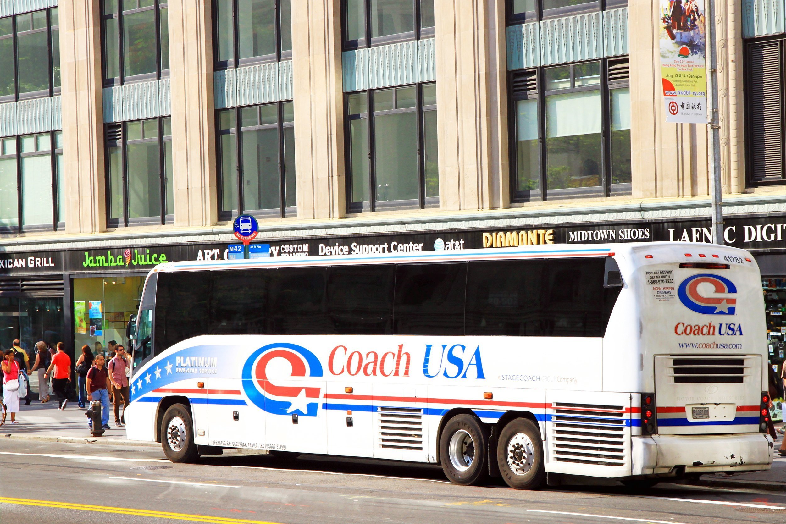 Coach USA bus in New York City