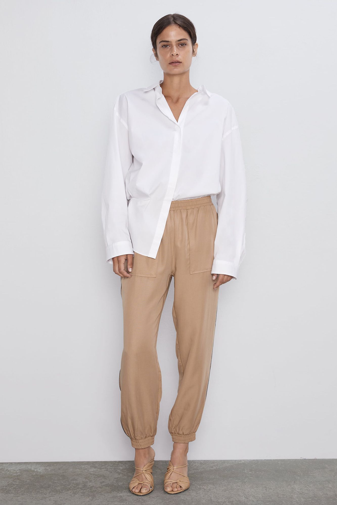 Jogging Pants With Sparkly Side Stripe