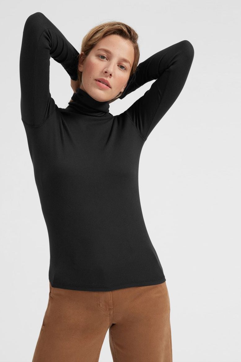 The Pima Micro Rib Turtleneck