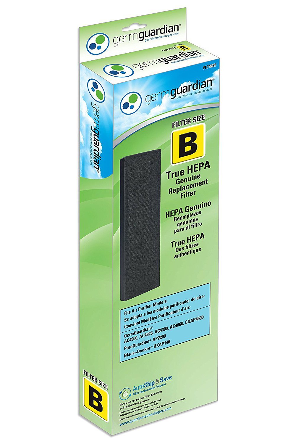 GermGuardian FLT4825 GENUINE True HEPA Replacement Filter B