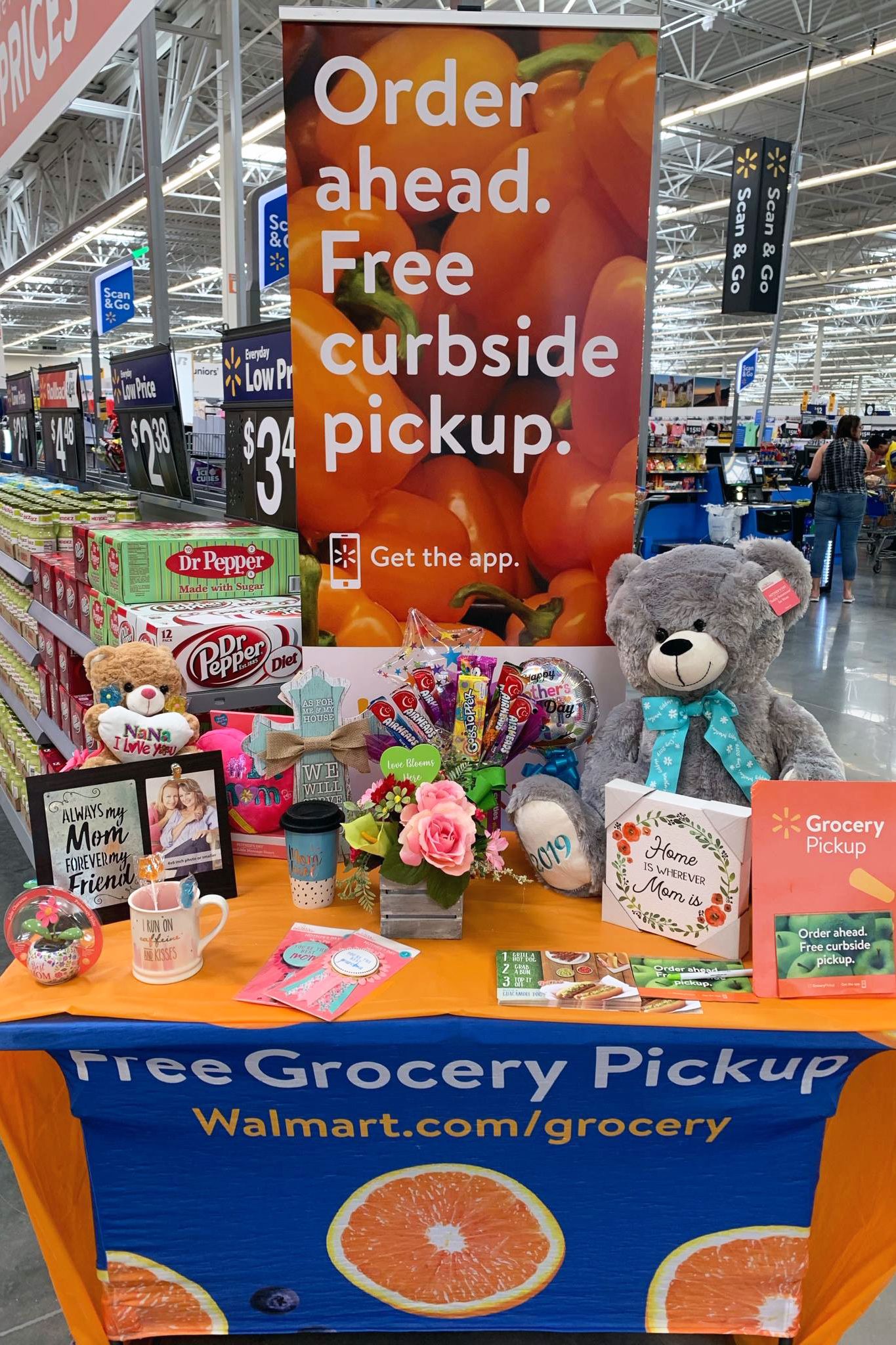 ad for walmart surbside grocery pickup in walmart store