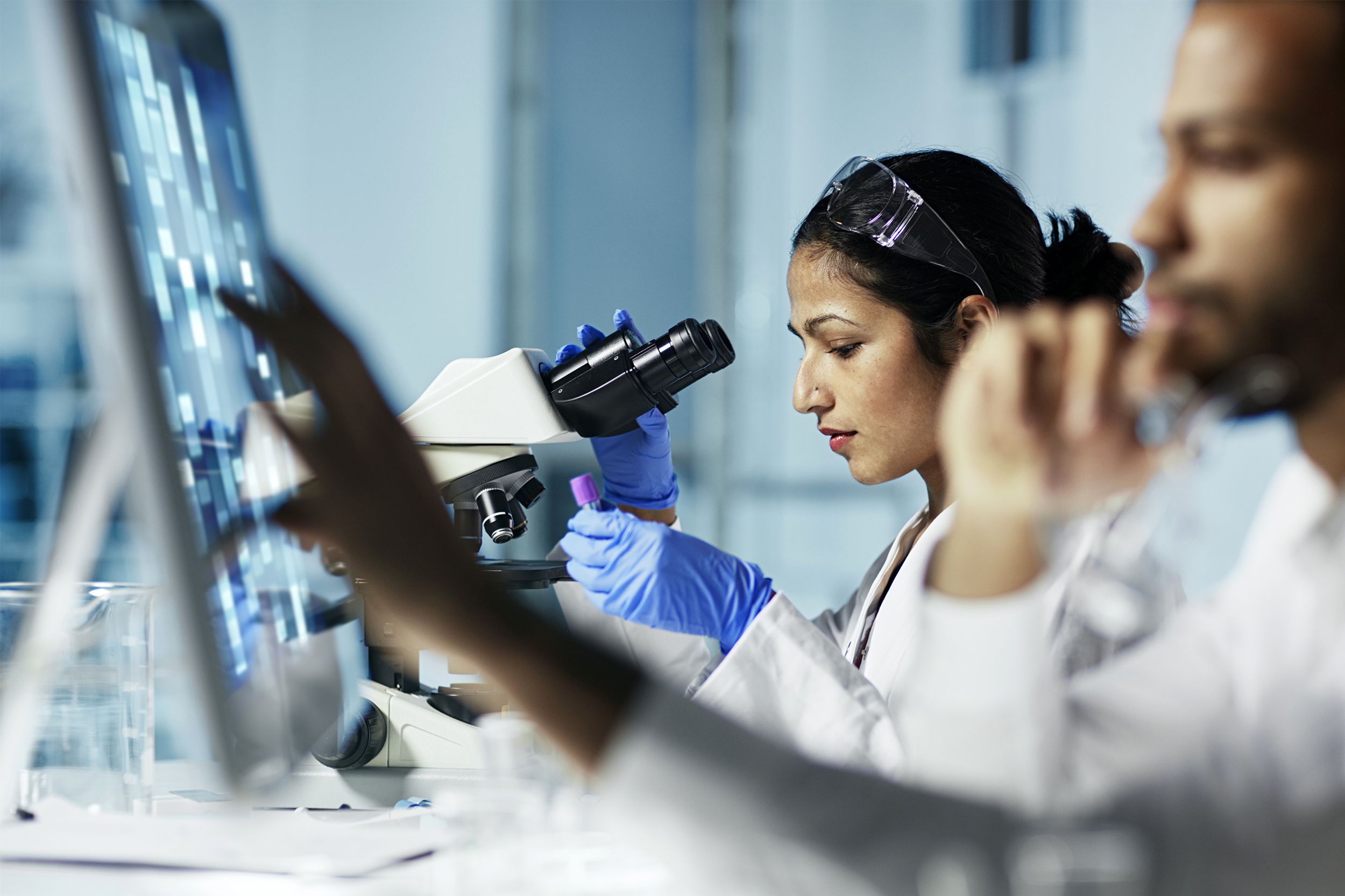 Female researcher in a lab
