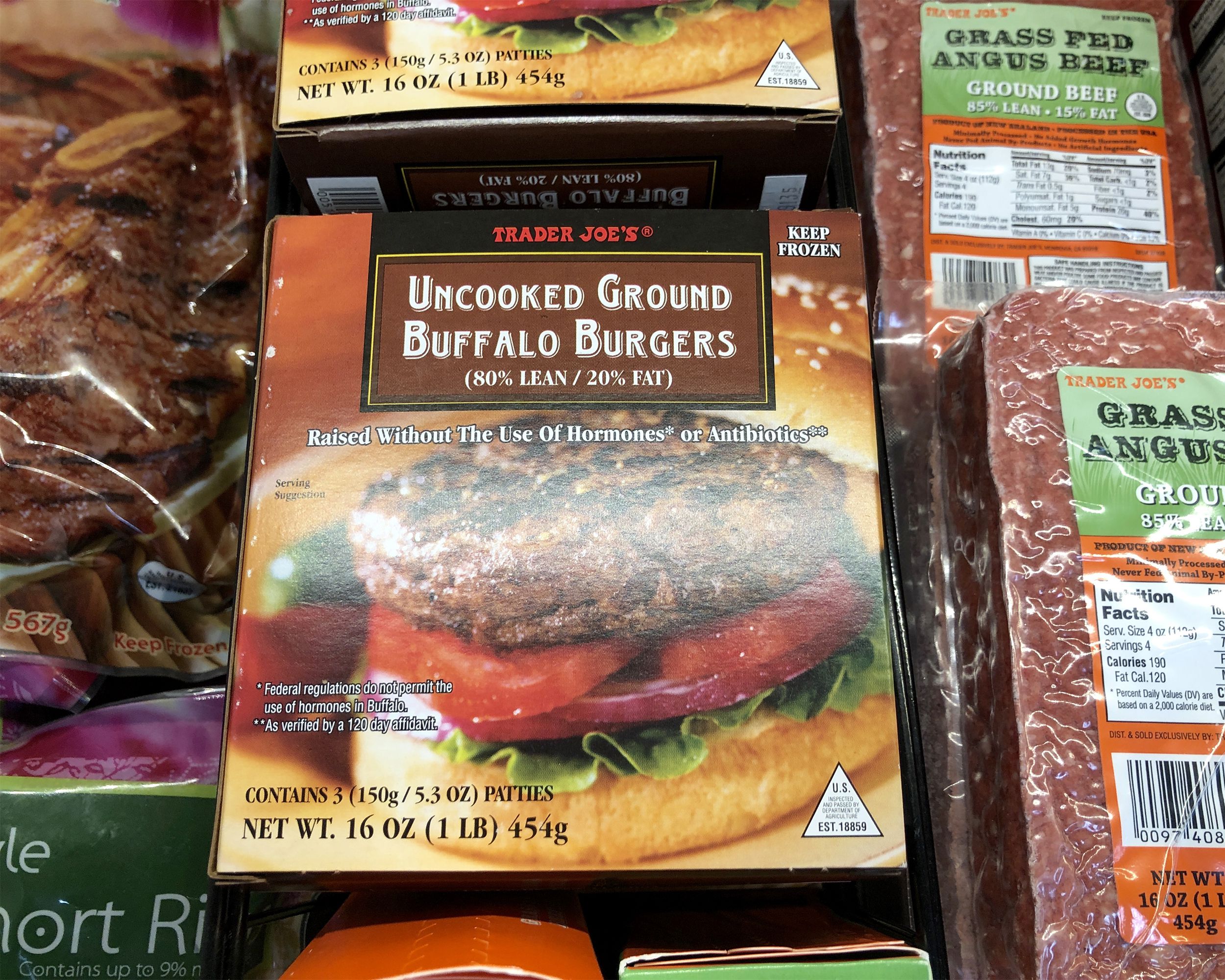 Trader Joe's Uncooked Ground Buffalo Burgers