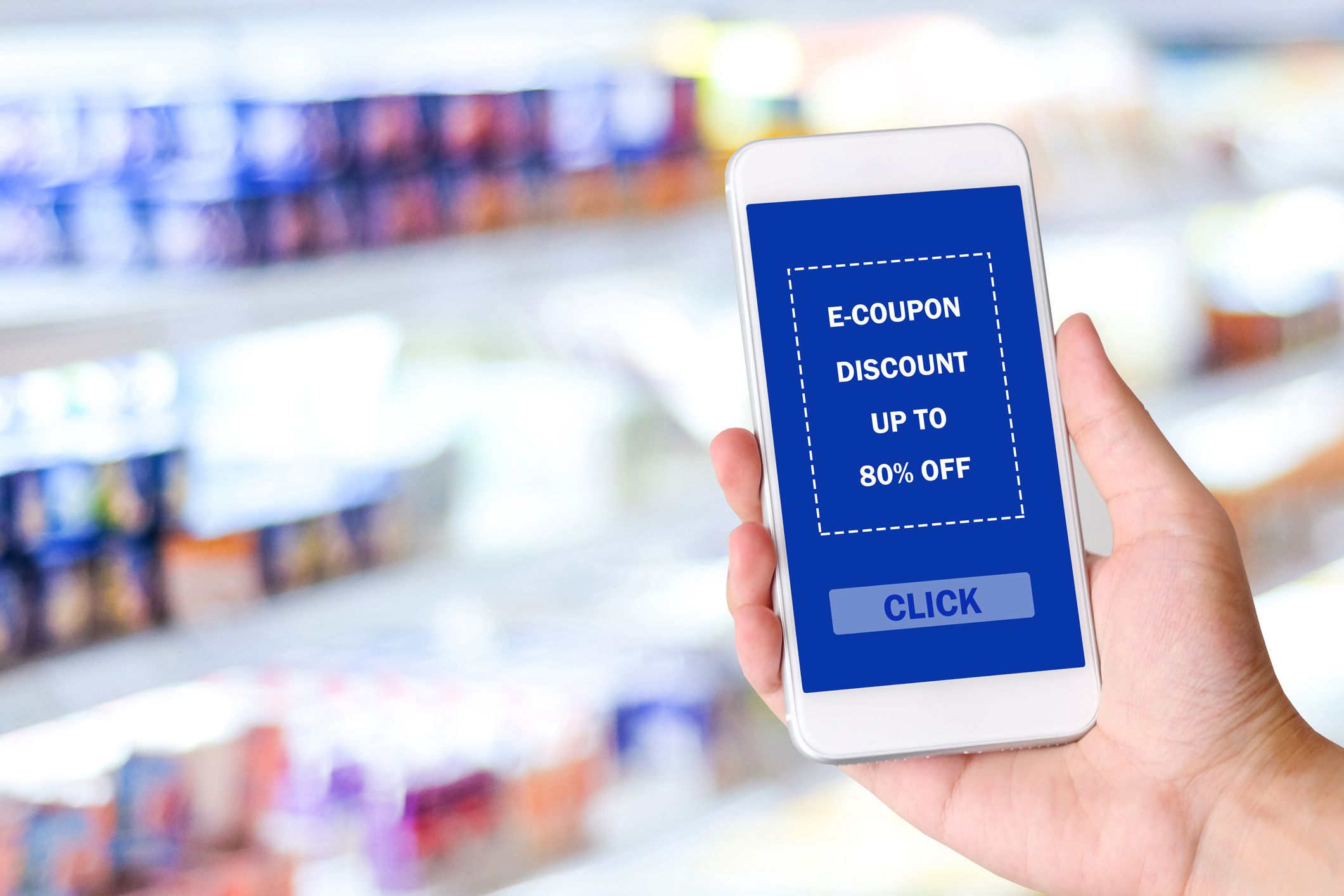 e-coupon on phone