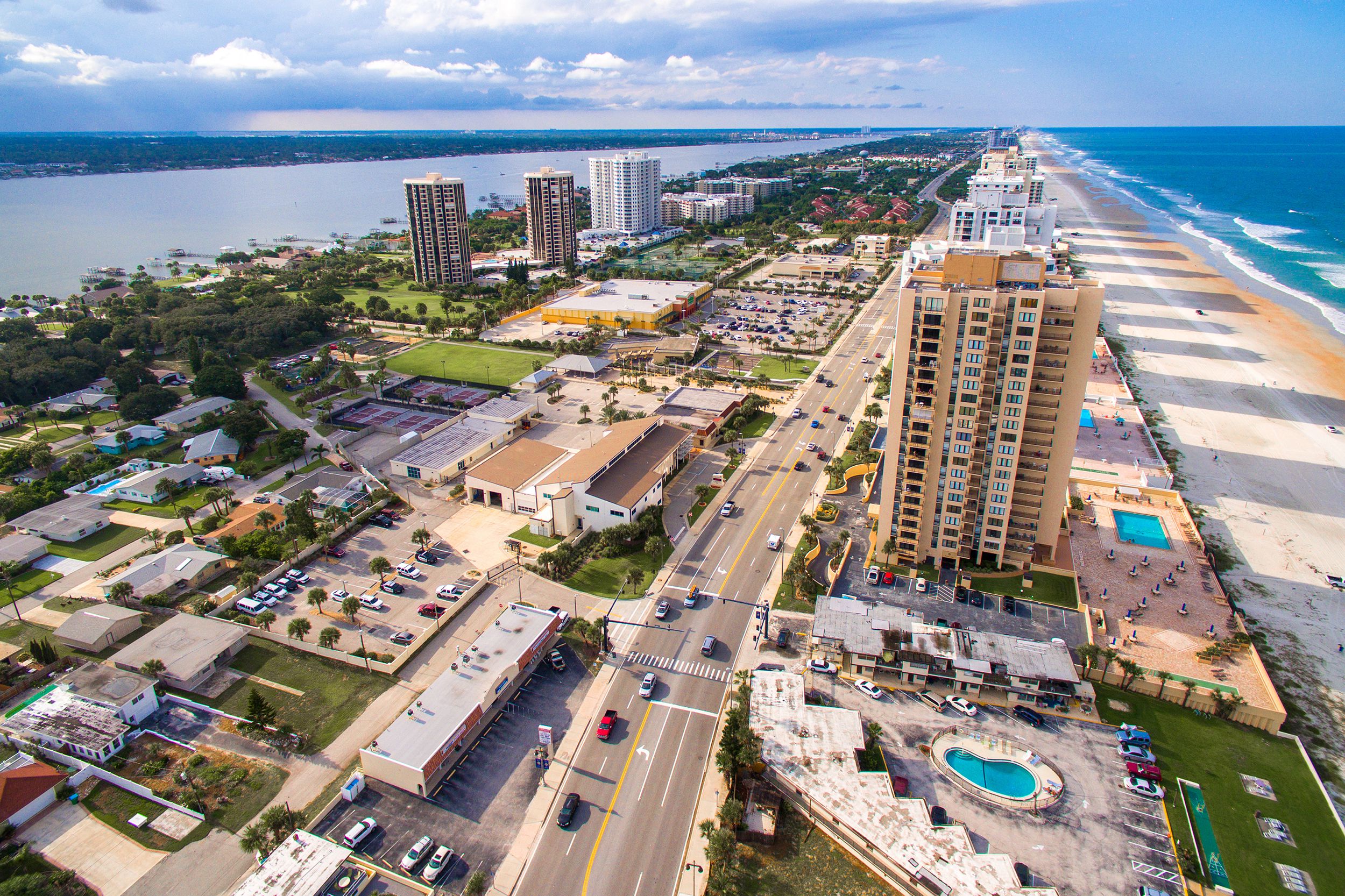 aerial view of Daytona Beach, Florida