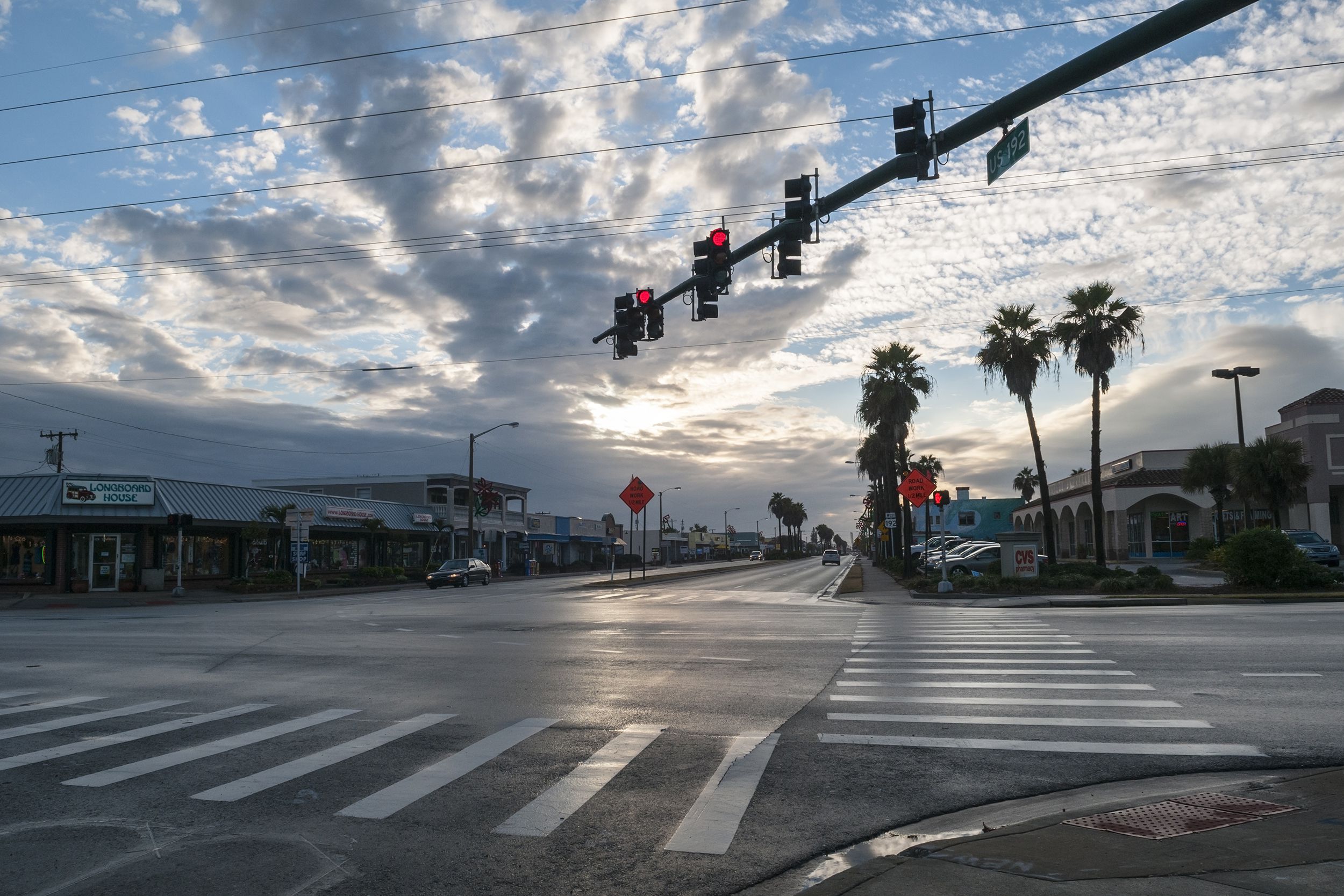 traffic intersection at Melbourne, Florida