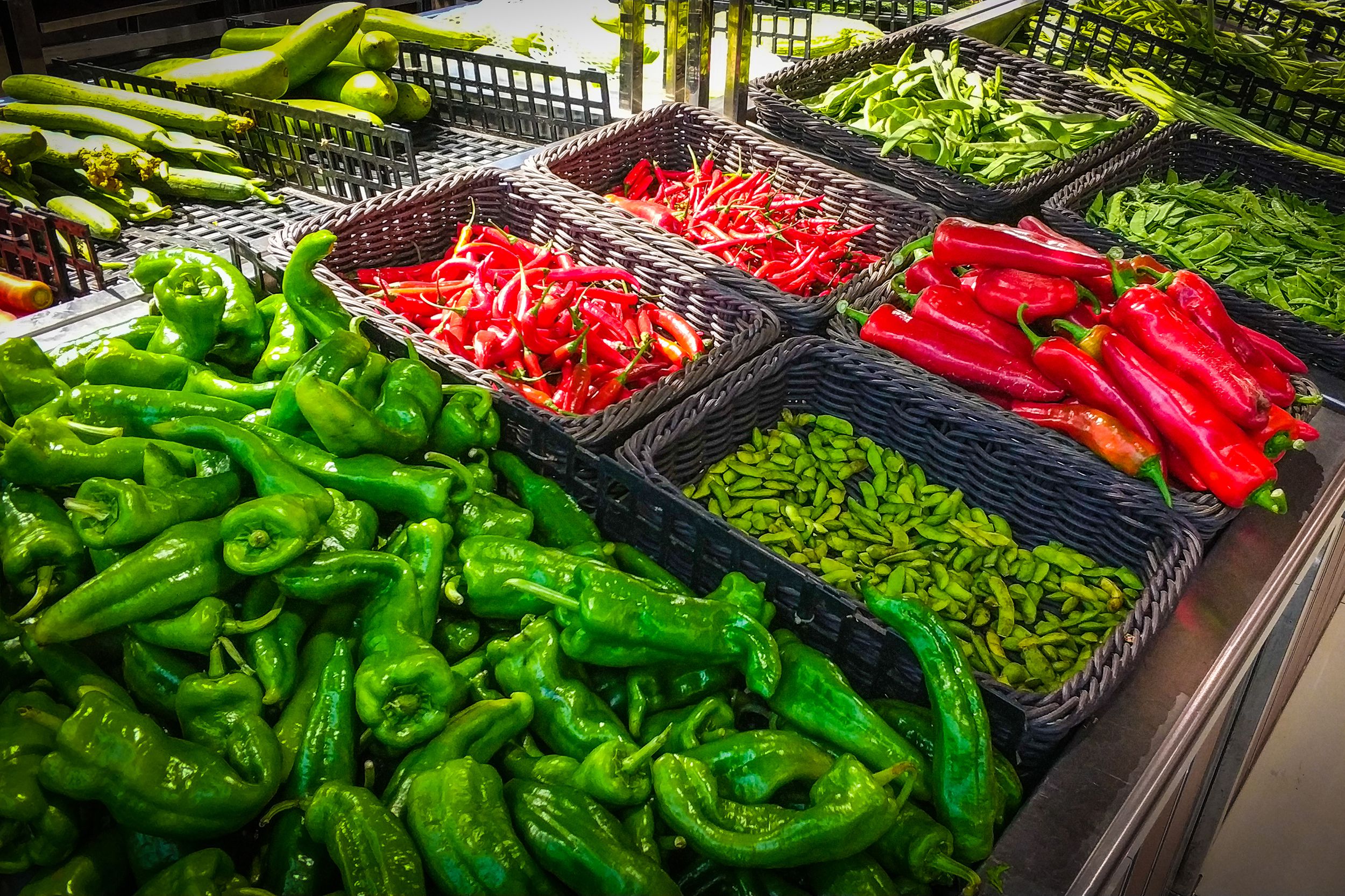 chillies in farmer's market