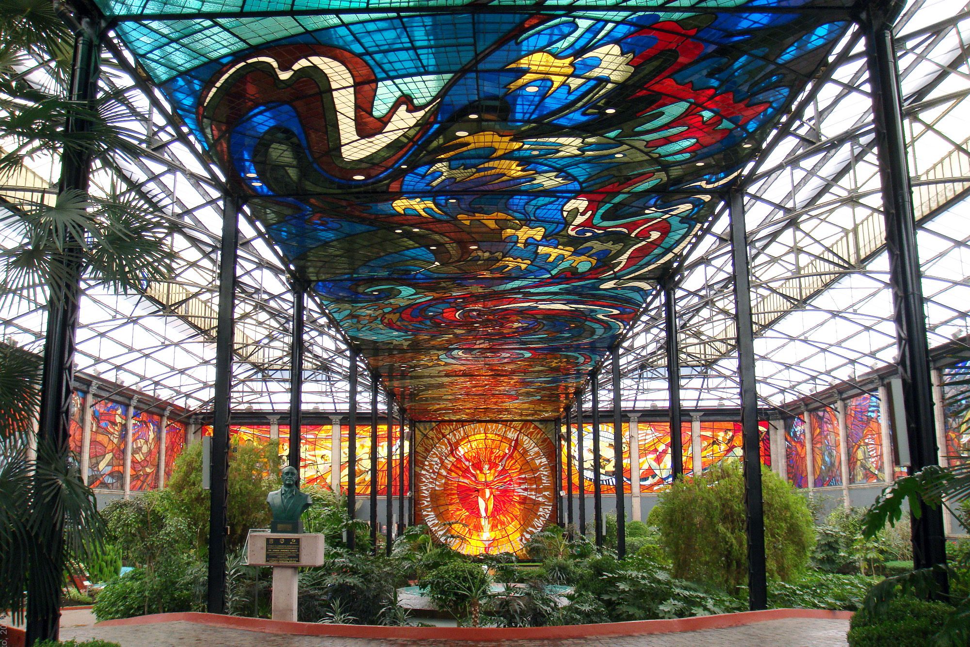 view of cosmovitral butterfly garden