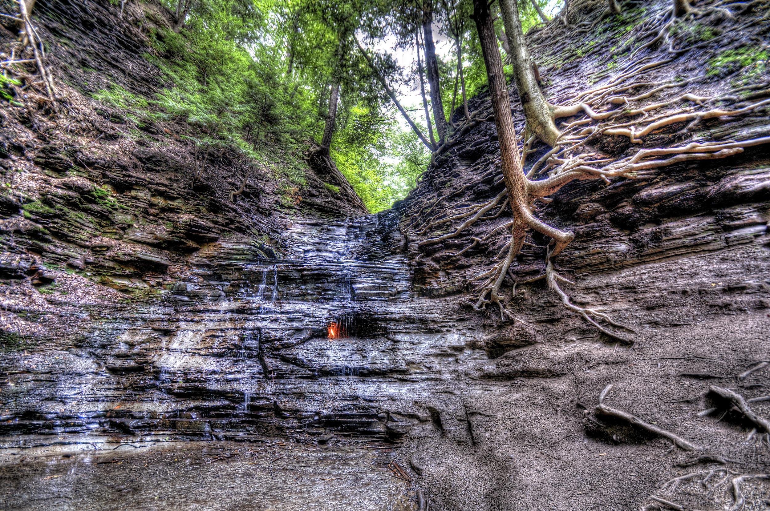 natural eternal flame in Chestnut Ridge Park