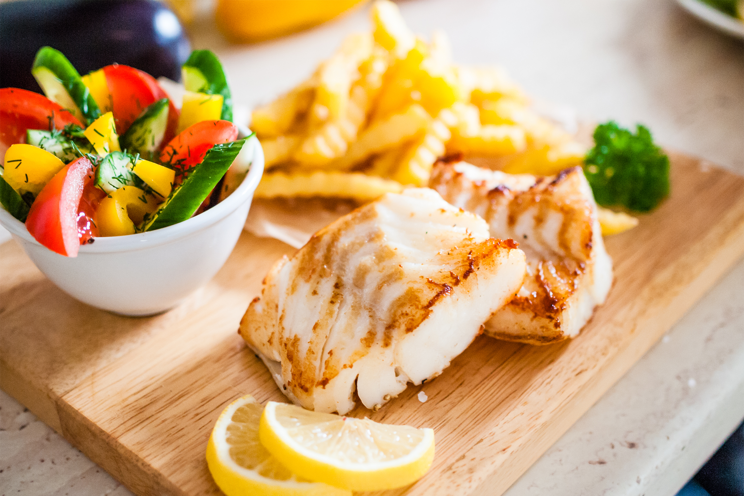 Cod and vegetables