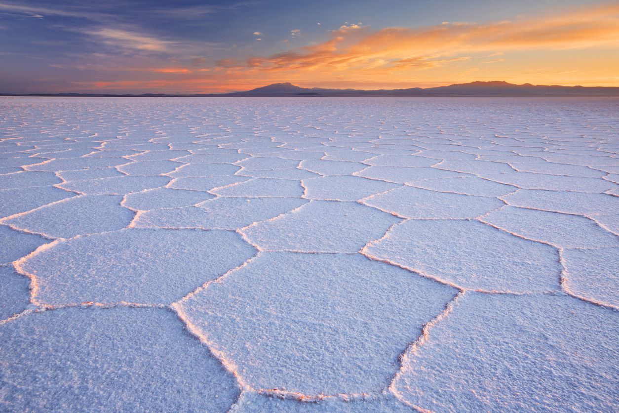 salar de uyuni at sunrise