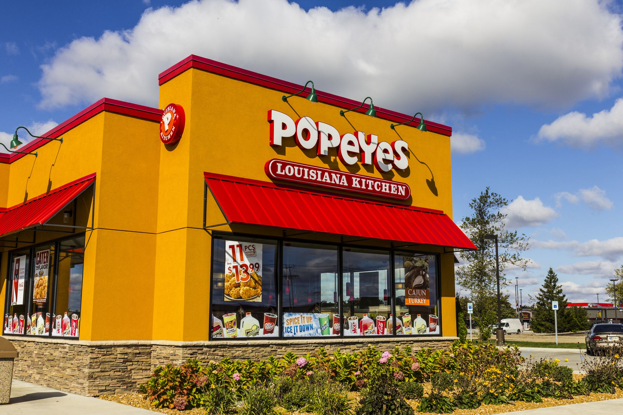 Anderson, US - October 24, 2016: Popeyes Louisiana Kitchen Fast Food Restaurant