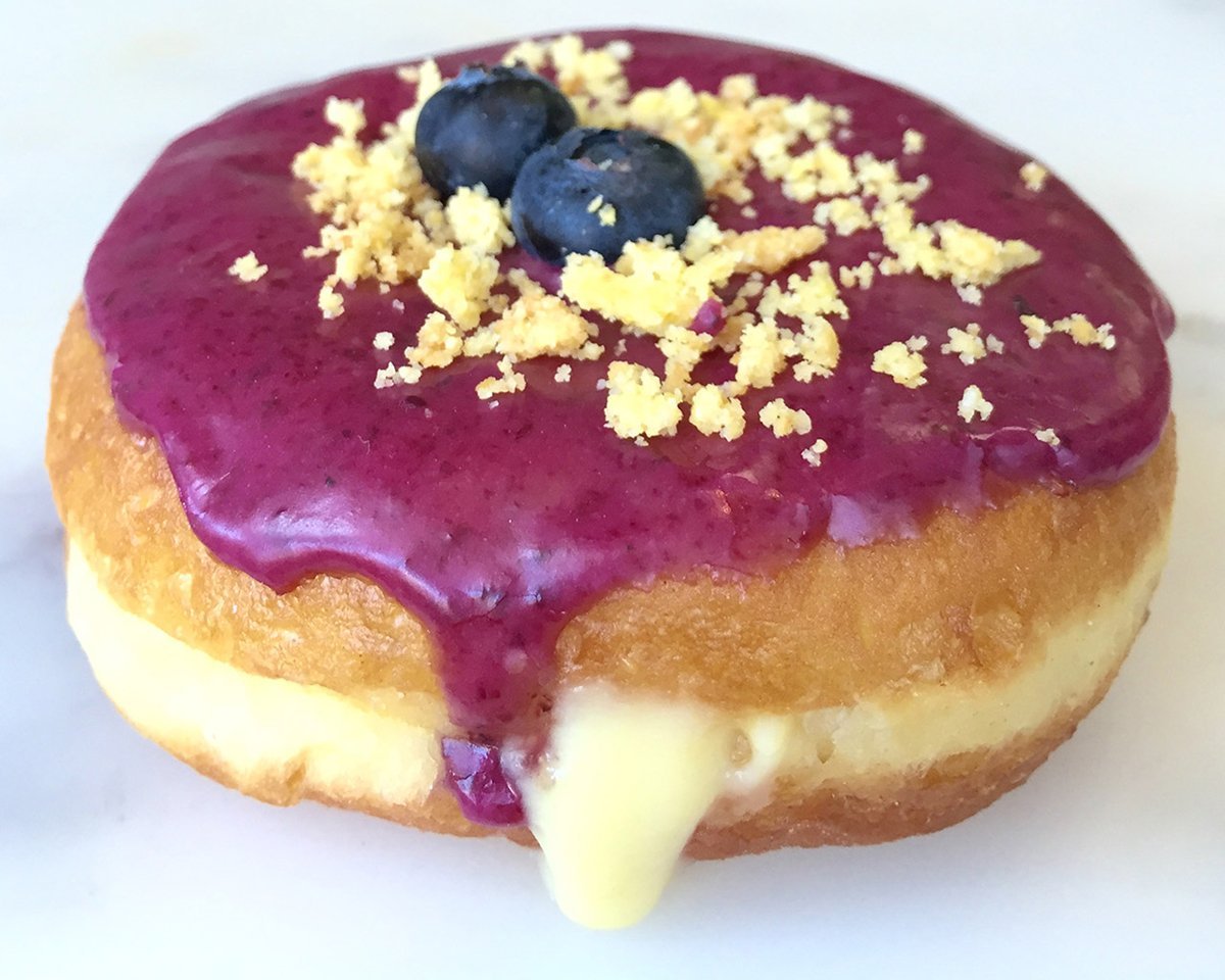 Sweet Corn and Blueberry Doughnut