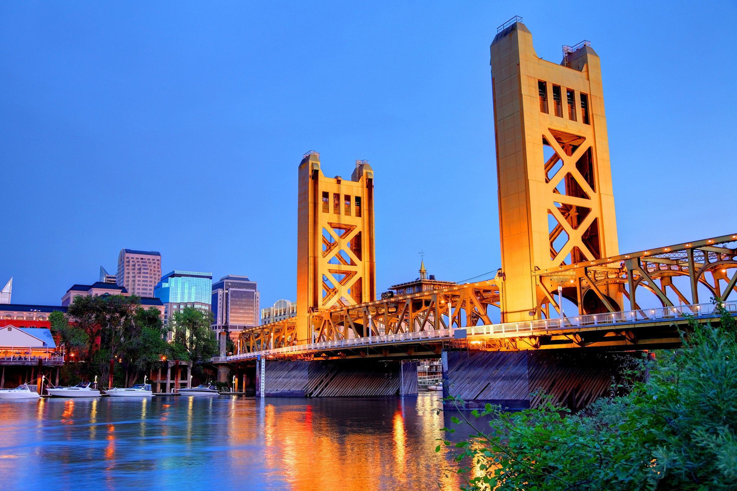 Tower Bridge in Sacramento, California