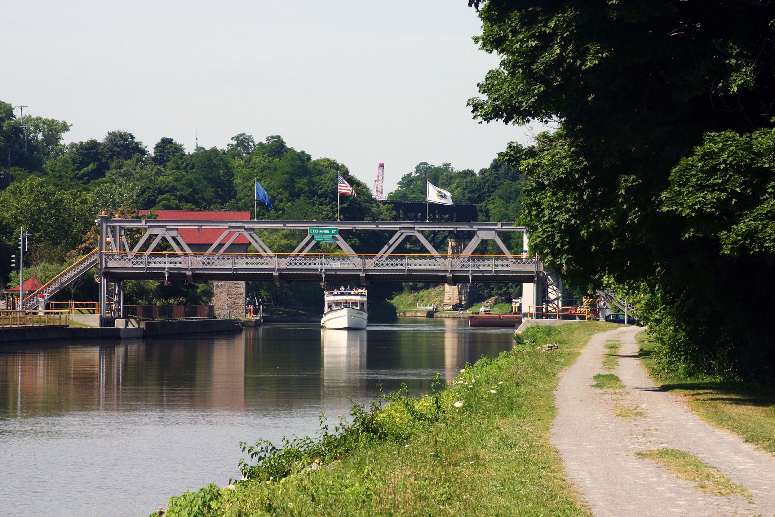 drawbridge along the Erie Canal