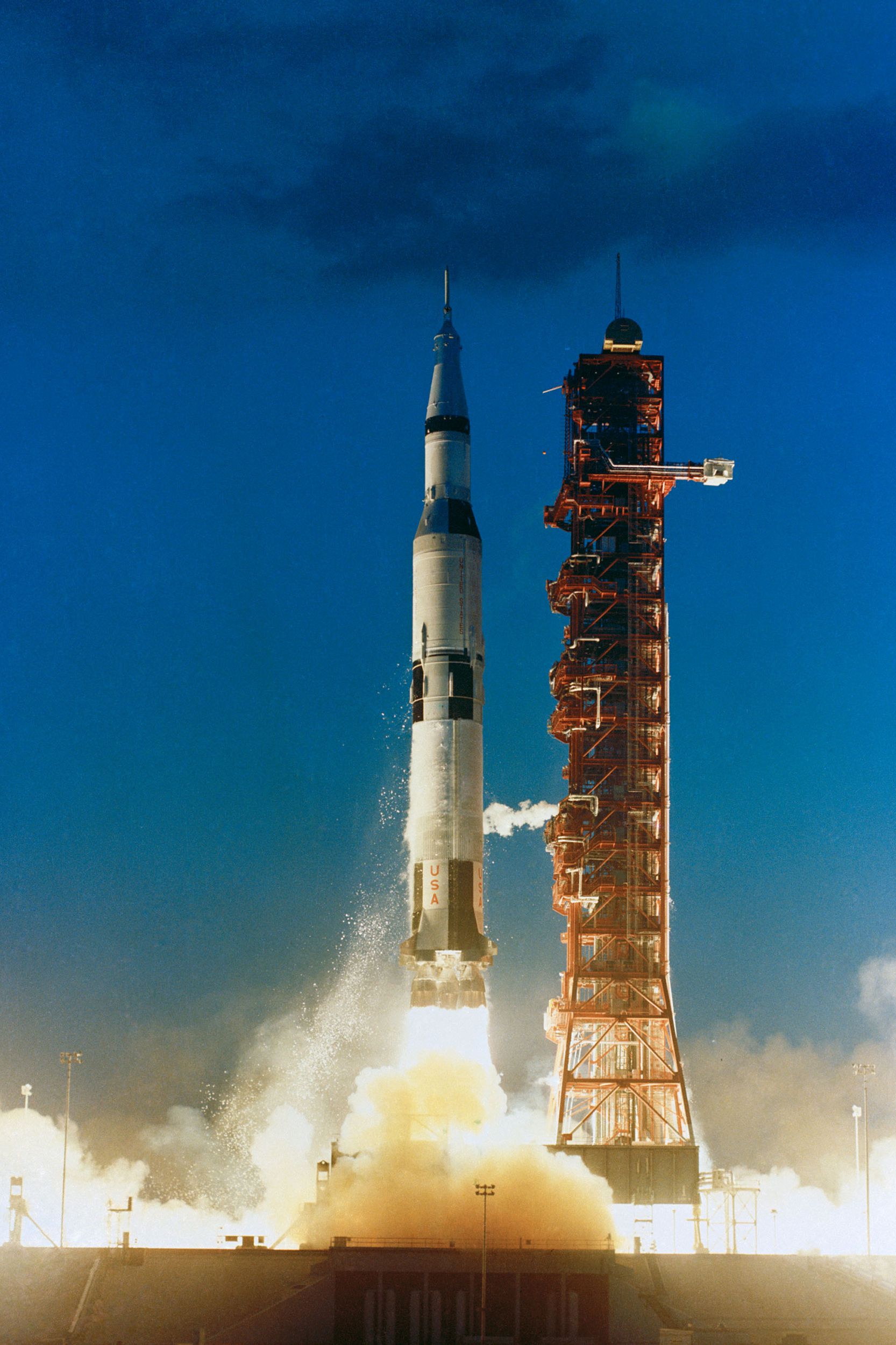 Saturn V Rocket taking off