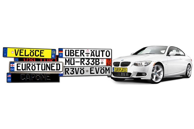 Fake European License Plates