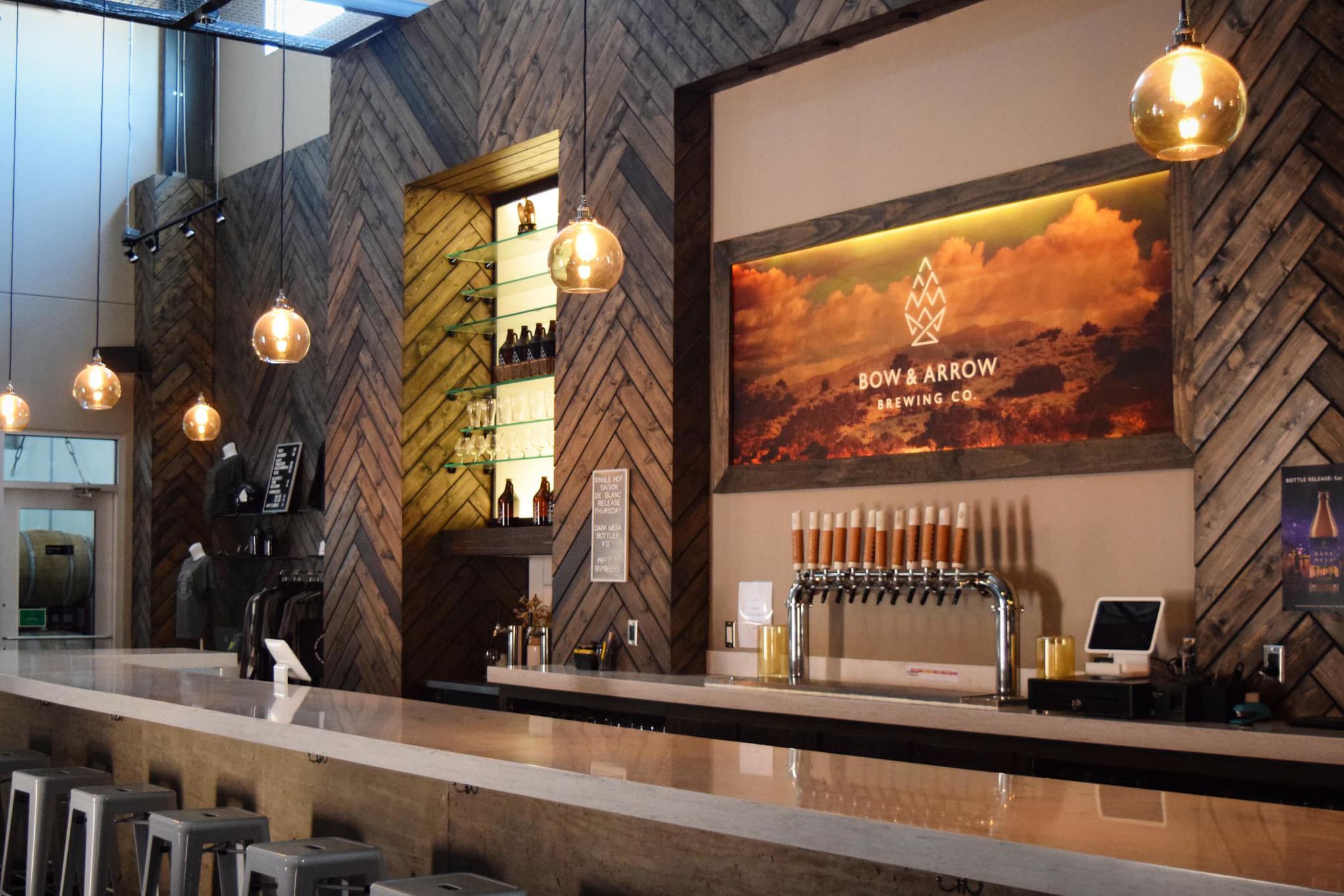 bow and arrow brewing co. tap room