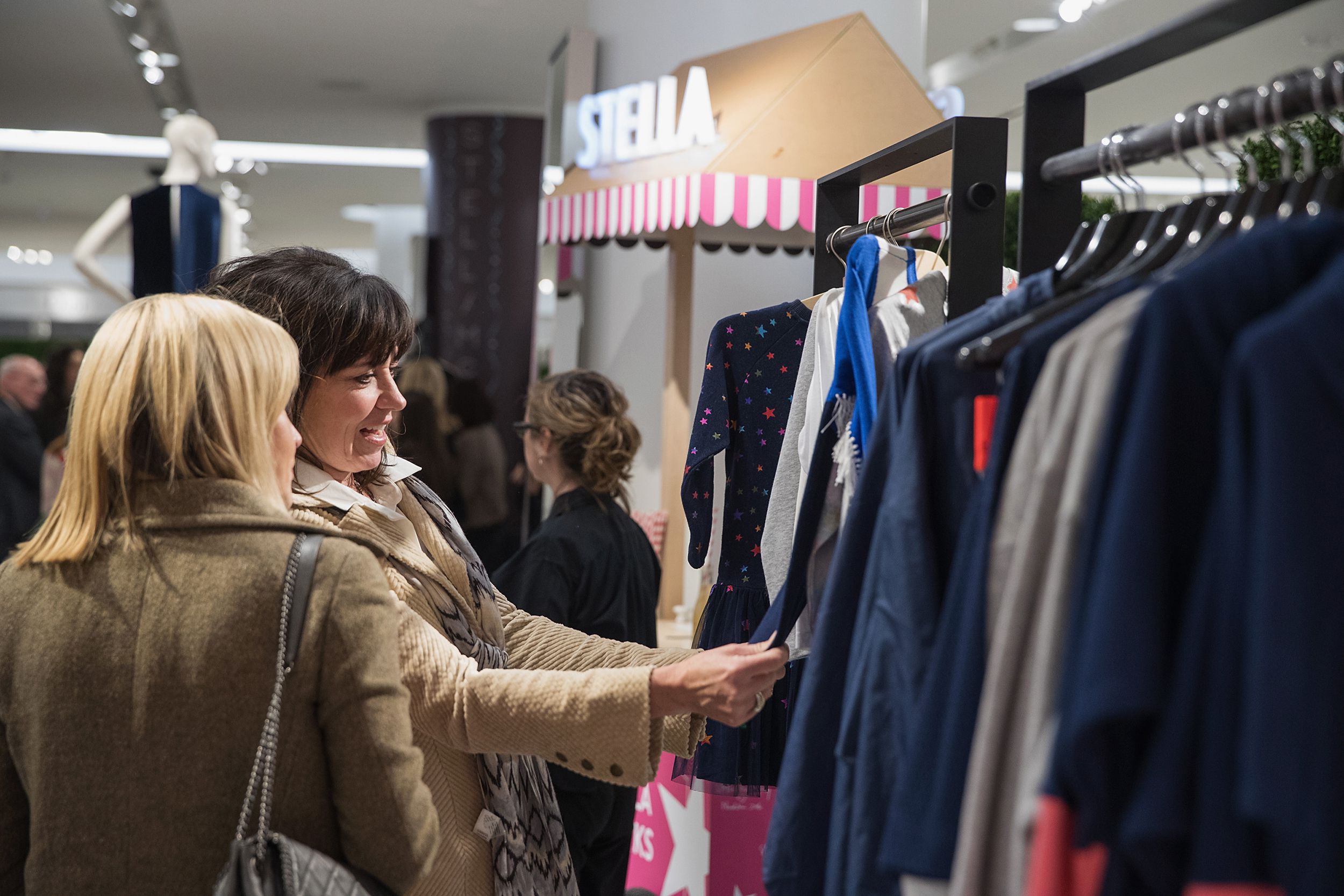 Customers shop for Stella McCartney clothing at Nordstrom Downtown Seattle on November 3, 2016 in Seattle, Washington.