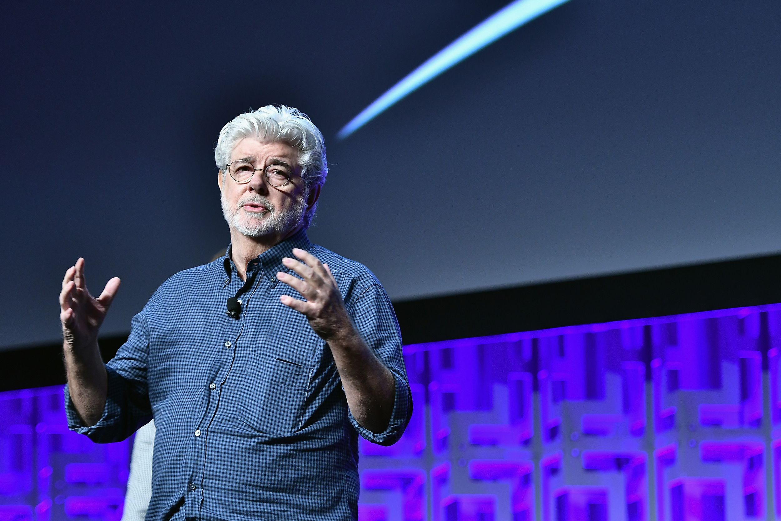 George Lucas attends the Star Wars Celebration day 01 on April 13, 2017 in Orlando, Florida.