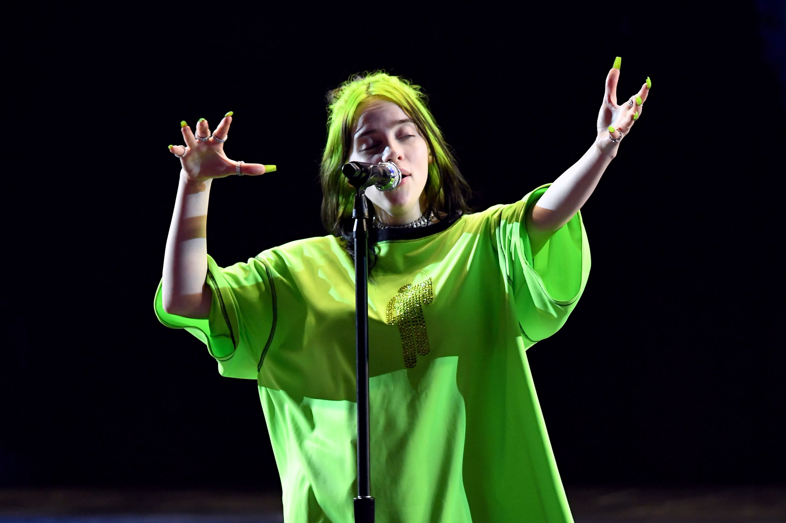 Billie Eilish performs onstage during the 7th Annual We Can Survive, presented by AT&T, a RADIO.COM event, at The Hollywood Bowl on October 19, 2019 in Los Angeles, California.