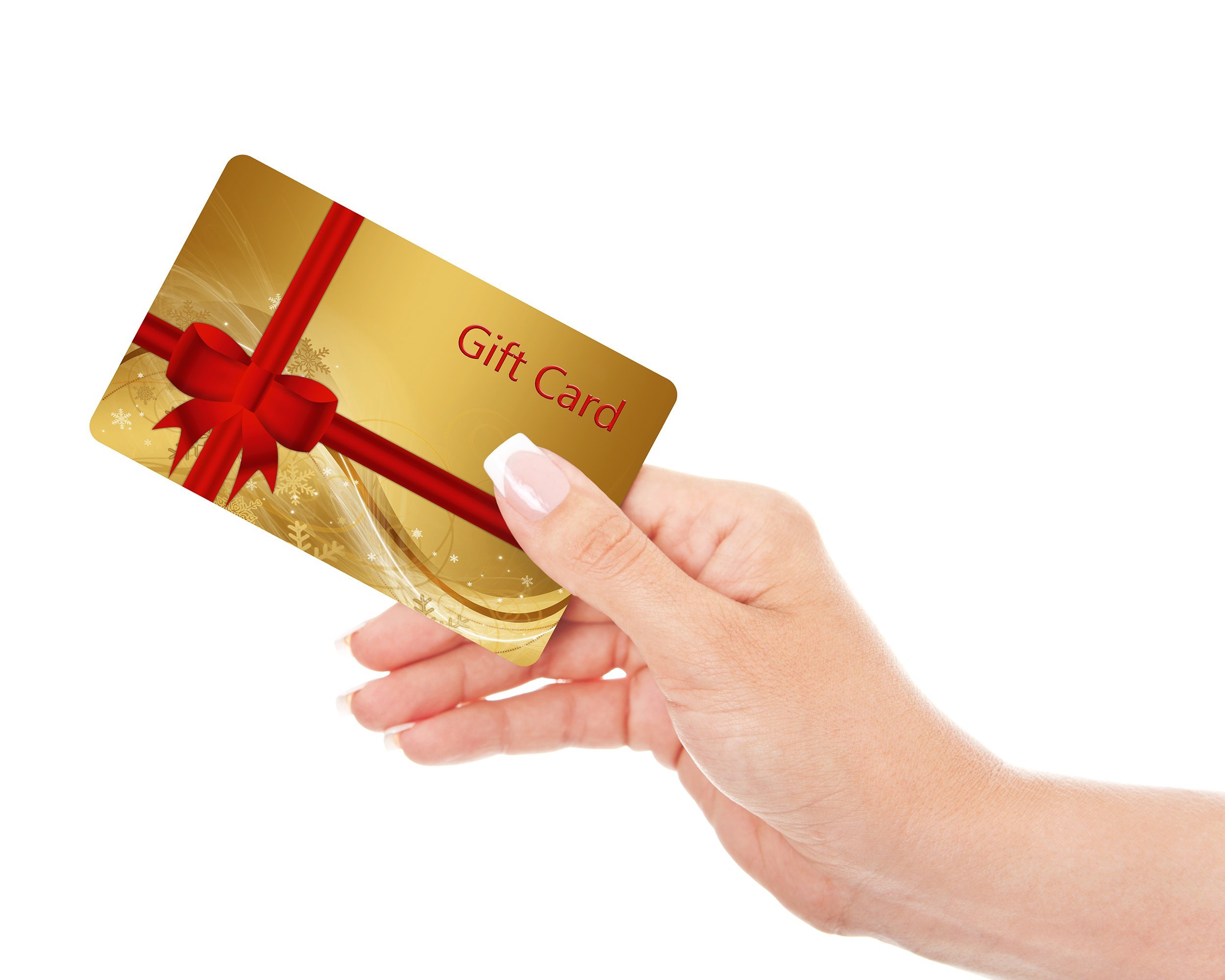 gift card in hand