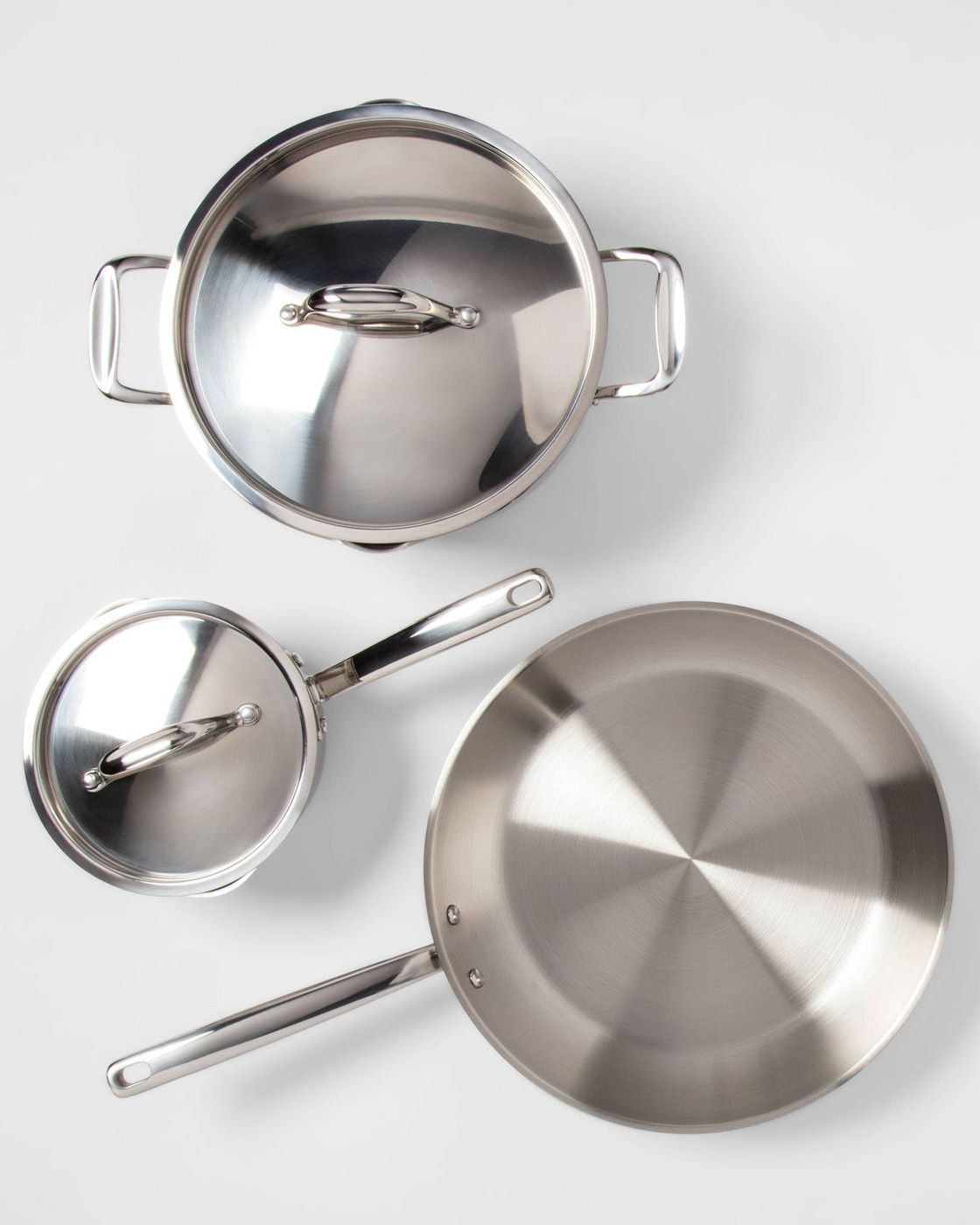 made by design stainless steel cookware 5-piece set