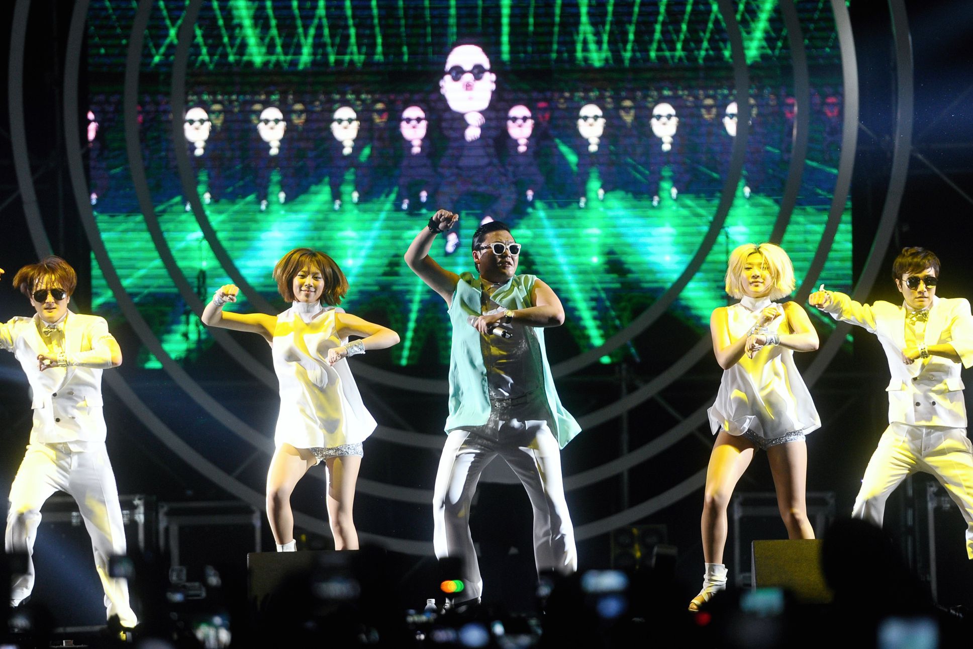 Psy performing 